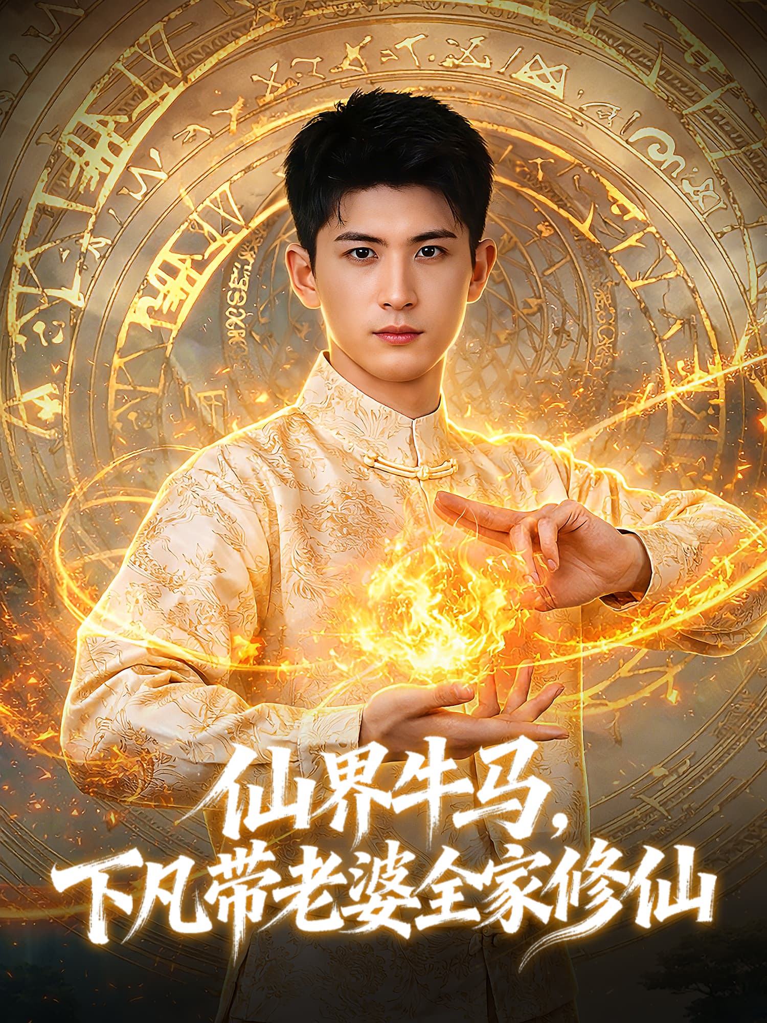仙界牛马，下凡带老婆全家修仙 短剧封面与海报