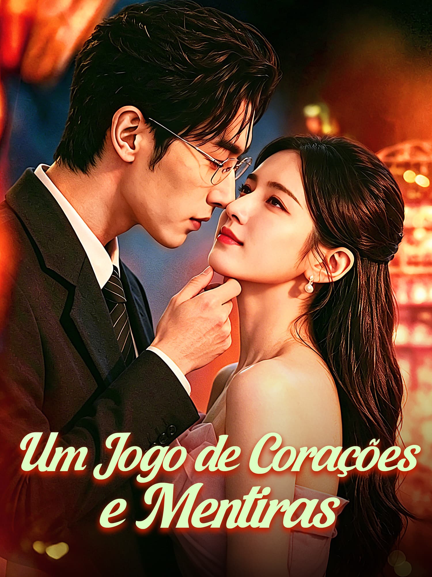 Capa e Pôster da Mini Novela Um Jogo de Corações e Mentiras