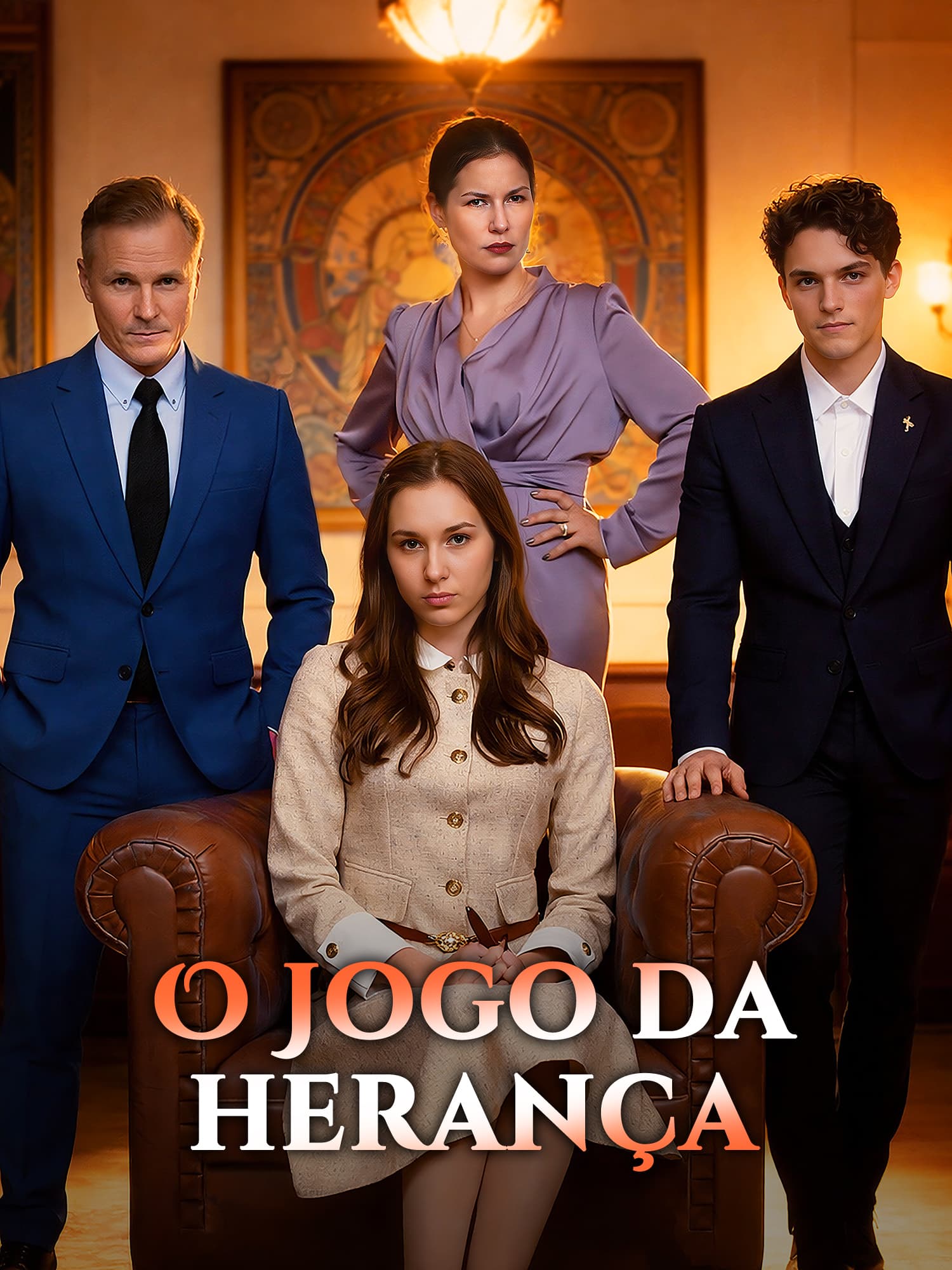 Capa e Pôster da Mini Novela O Jogo da Herança