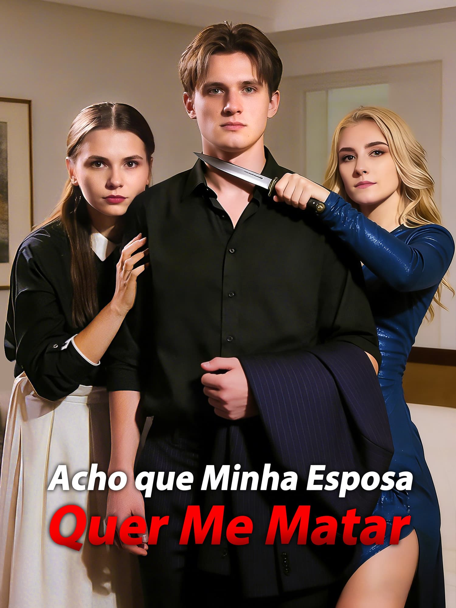 Capa e Pôster da Mini Novela Acho que Minha Esposa Quer Me Matar