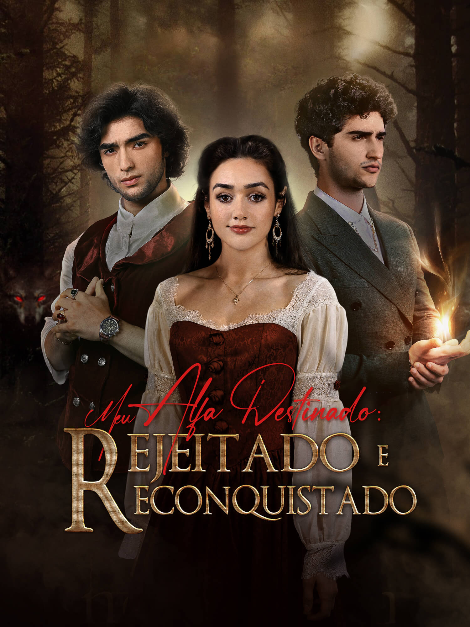 Capa e Pôster da Mini Novela Meu Alfa Destinado: Rejeitado e Reconquistado