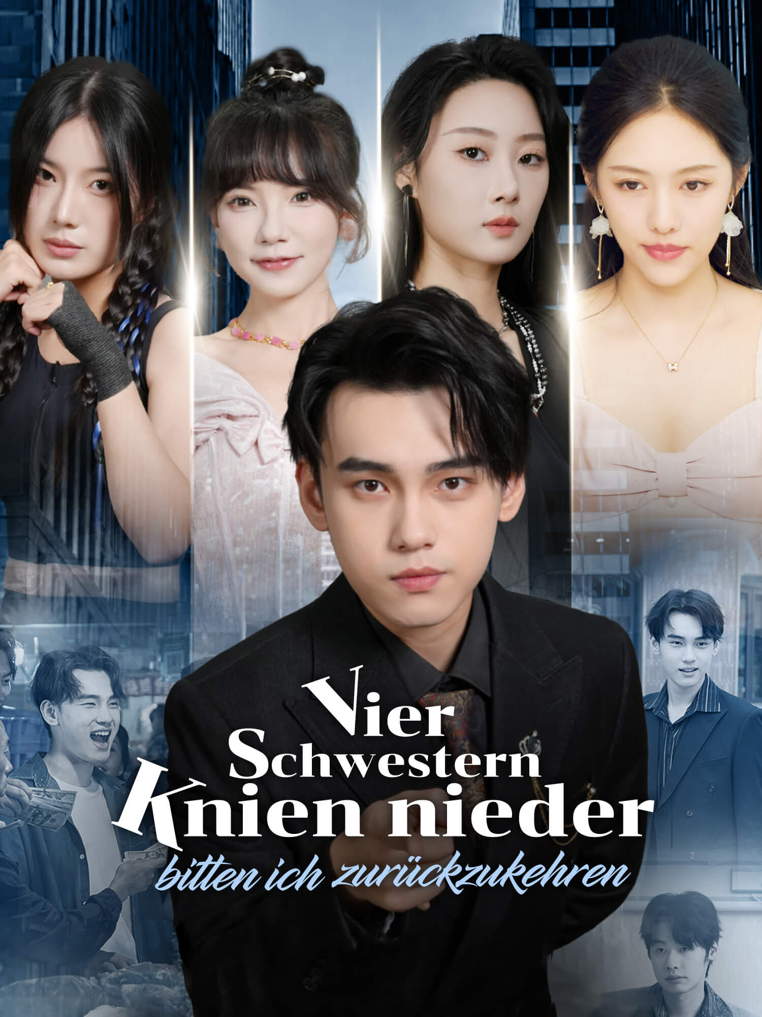 Vier Schwestern knien nieder bitten ich zurückzukehren Kurzserie Cover & Poster