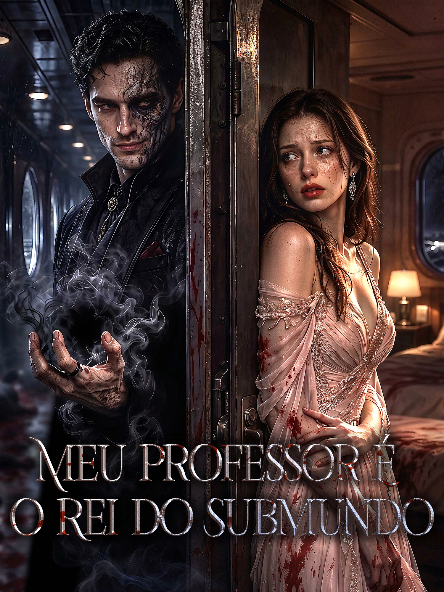 Capa e Pôster da Mini Novela Meu Professor É o Rei do Submundo