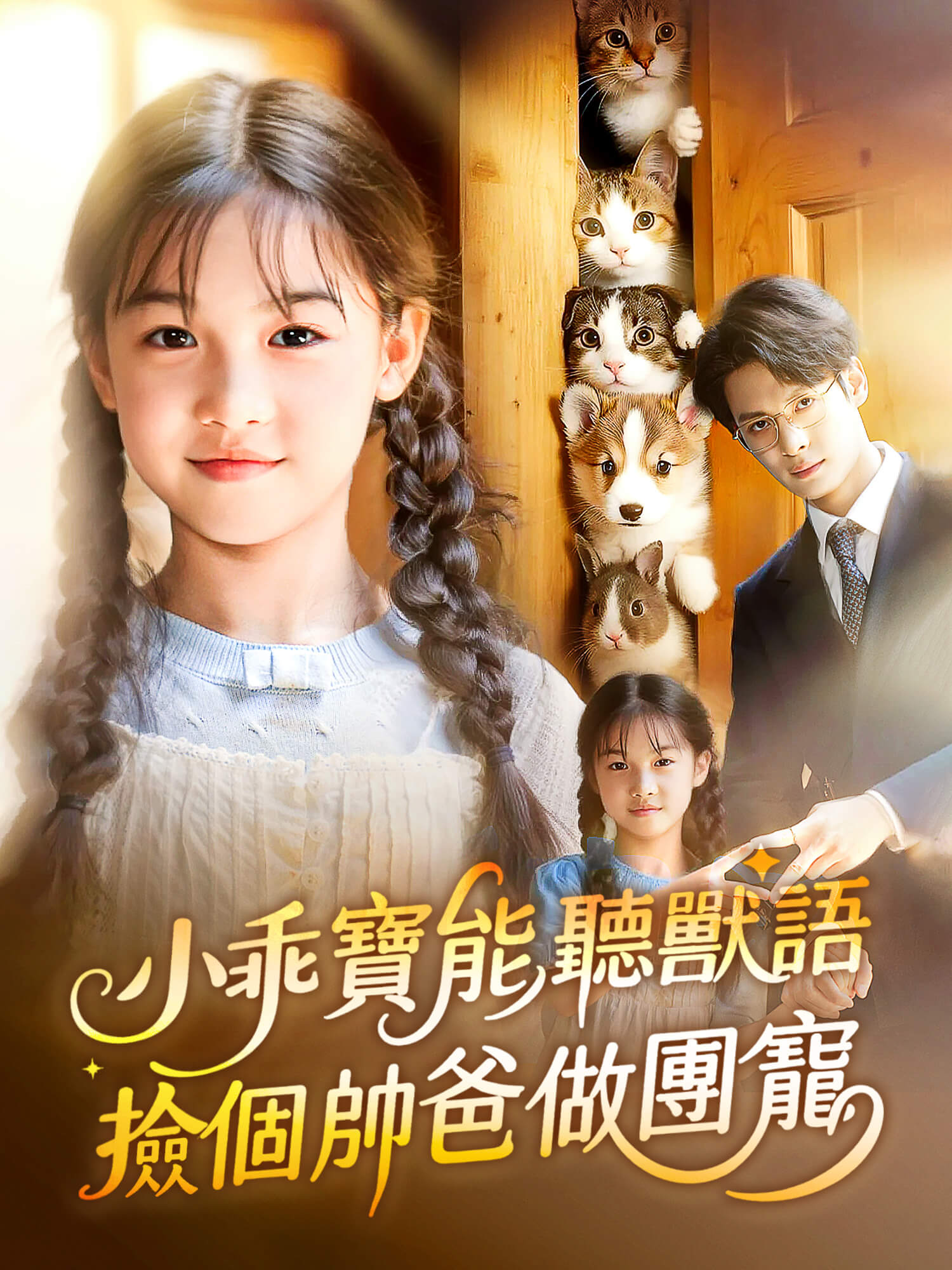 小乖寶能聽獸語，撿個帥爸做團寵