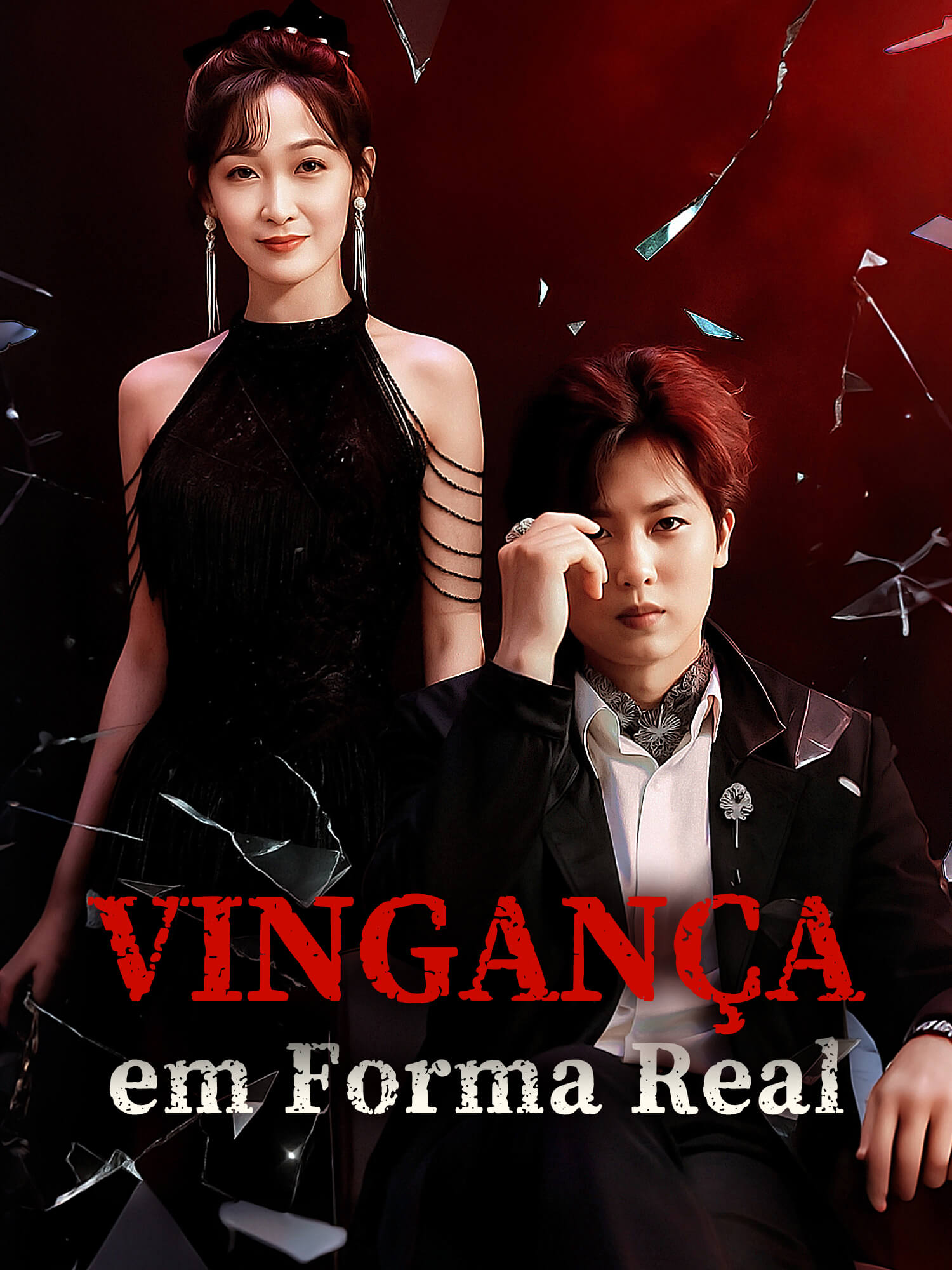 Capa e Pôster da Mini Novela Vingança em Forma Real