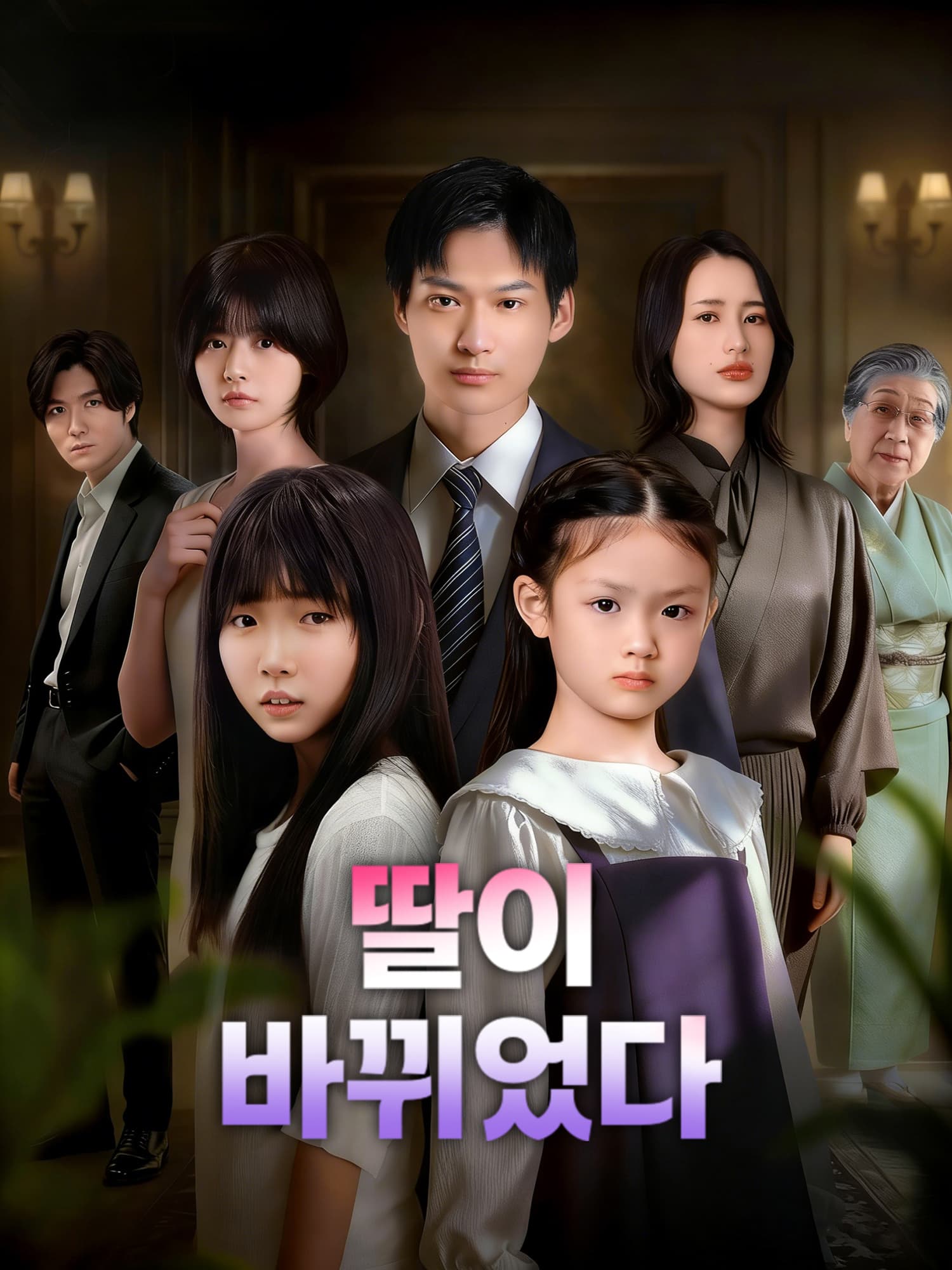 딸이 바뀌었다 숏드라마 커버 및 포스터