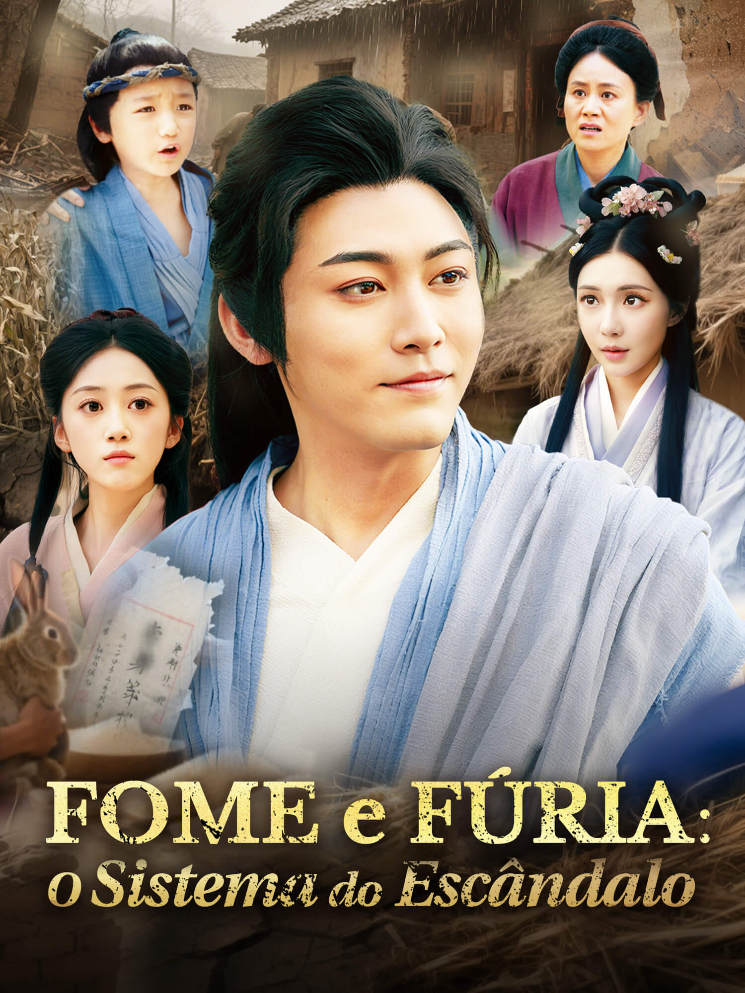 Capa e Pôster da Mini Novela FOME e FÚRIA: O Sistema do Escândalo