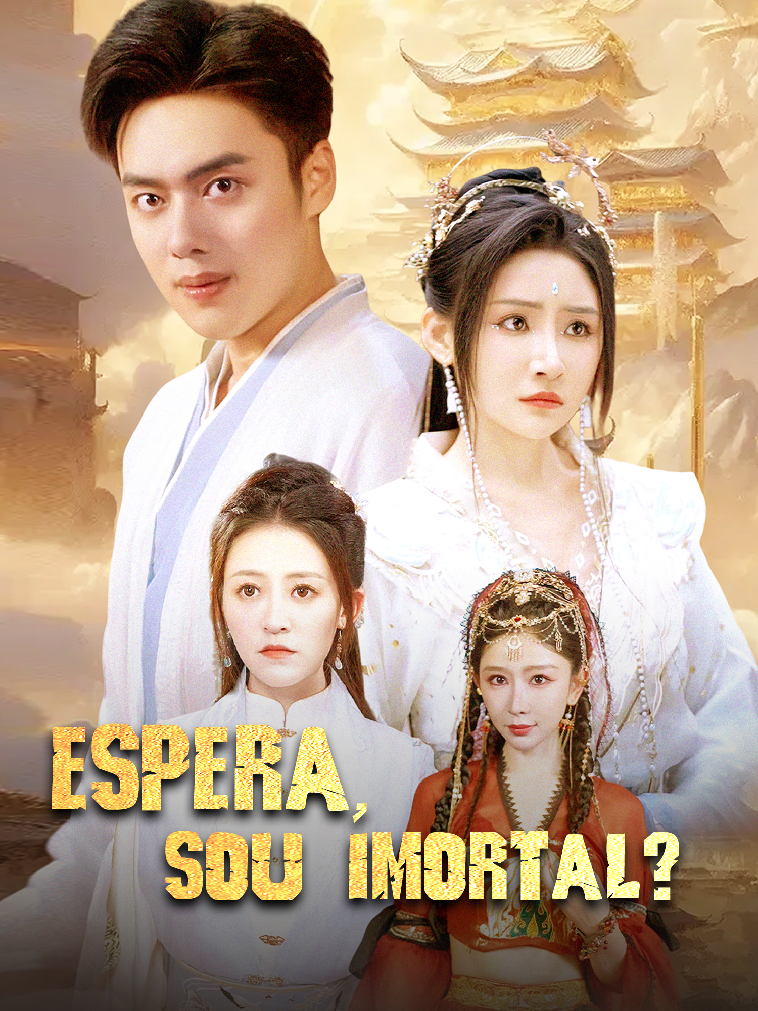 Capa e Pôster da Mini Novela Espera, Sou Imortal?