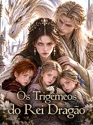 Capa e Pôster da Mini Novela Os Trigêmeos do Rei Dragão