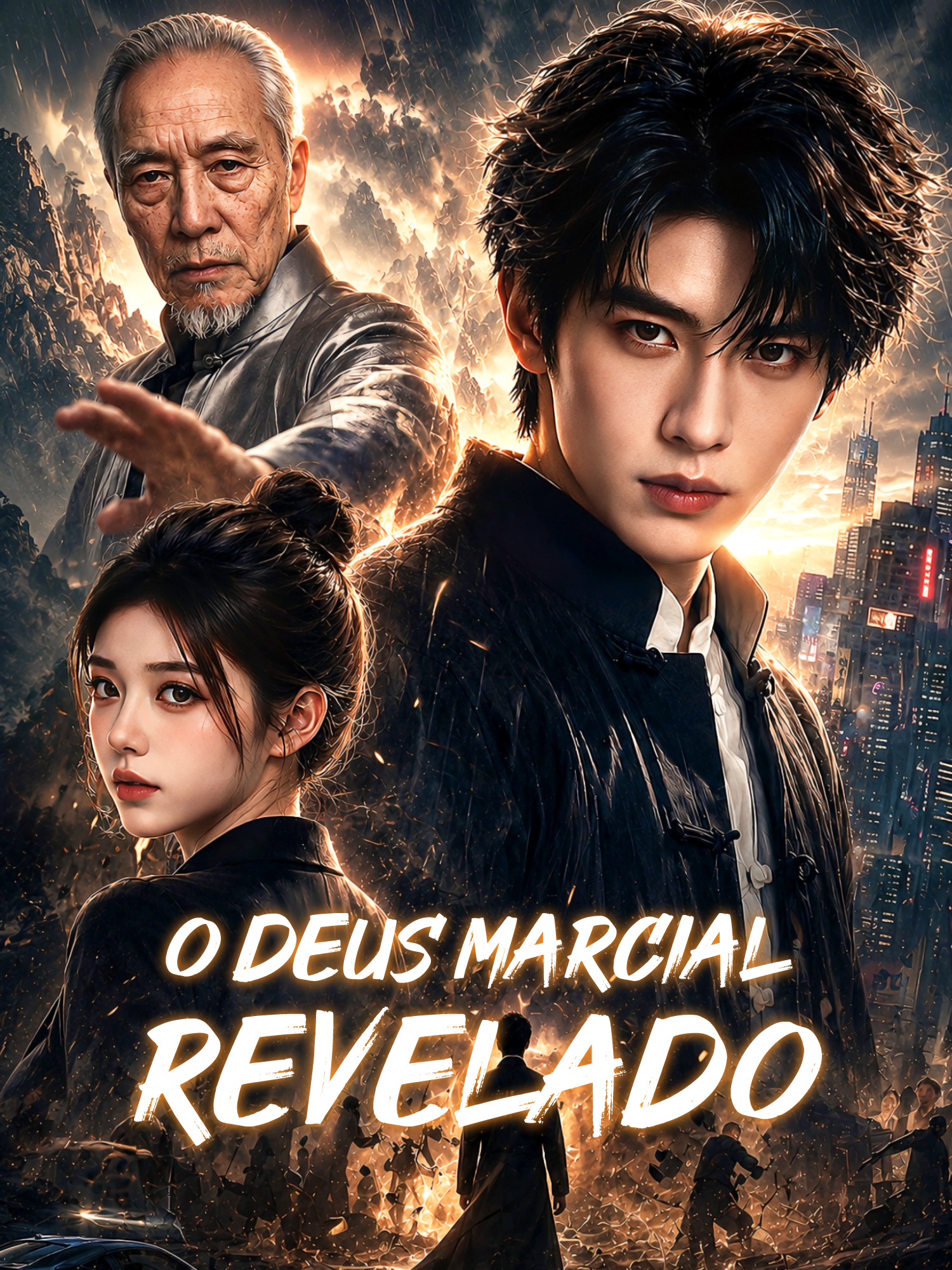Capa e Pôster da Mini Novela O Deus Marcial Revelado