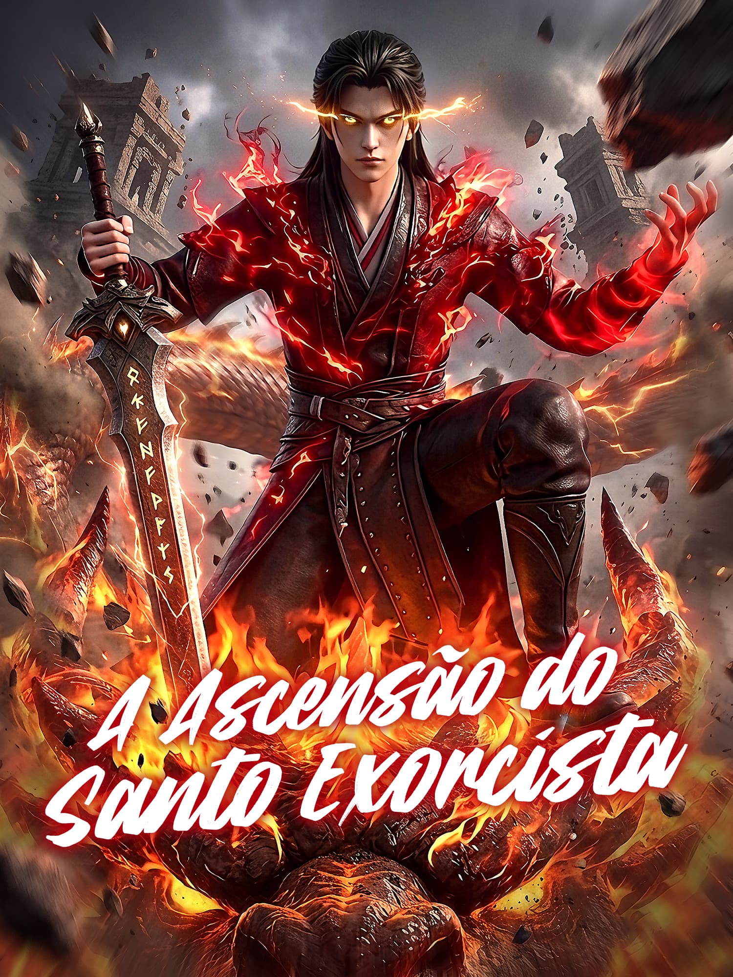 Capa e Pôster da Mini Novela A Ascensão do Santo Exorcista
