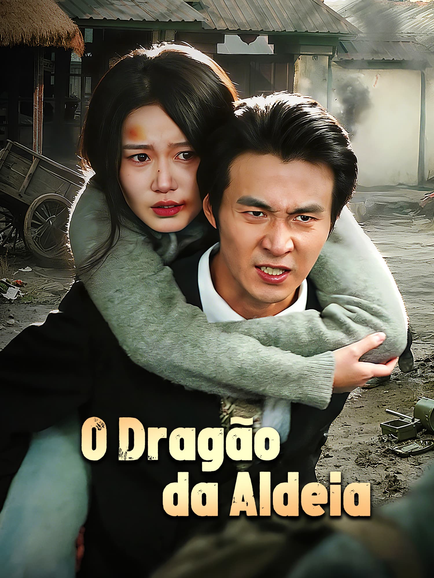 Capa e Pôster da Mini Novela O Dragão da Aldeia