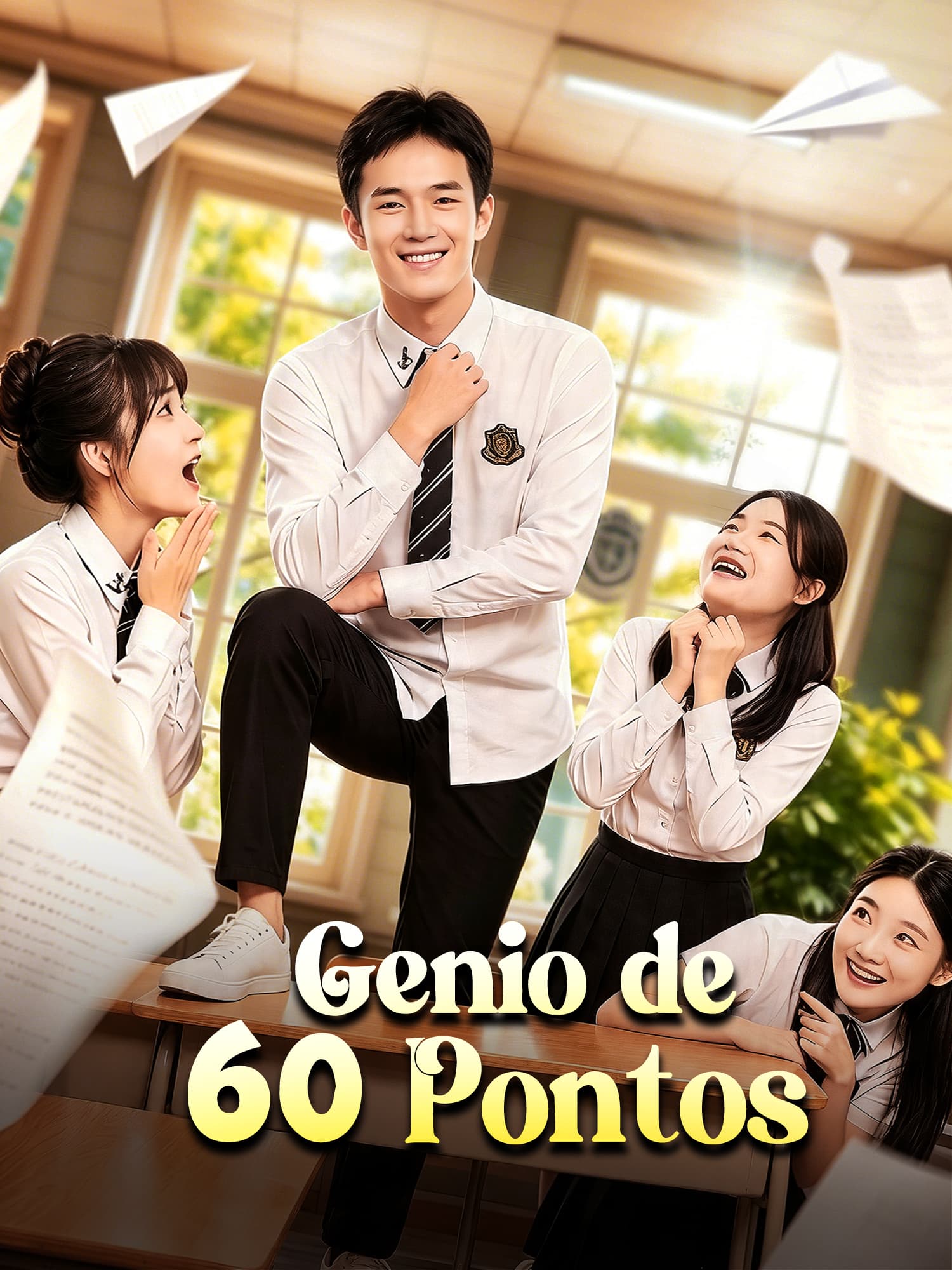 Capa e Pôster da Mini Novela Gênio de 60 Pontos