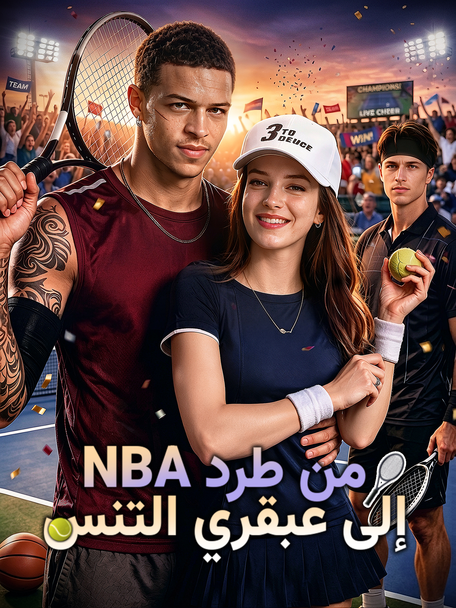 غلاف وملصق مسلسل من طرد NBA إلى عبقري التنس القصير