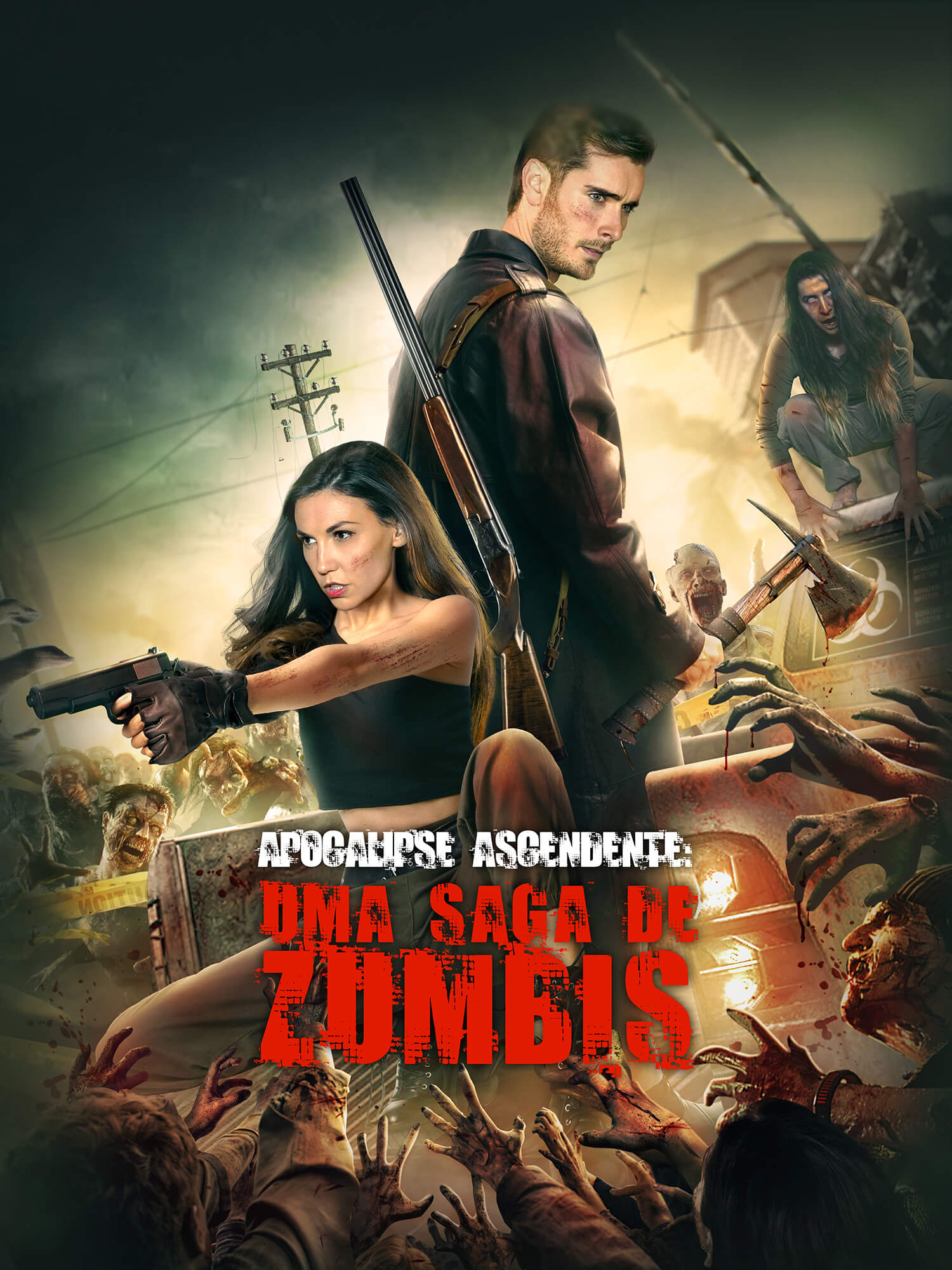 Capa e Pôster da Mini Novela Apocalipse Ascendente: Uma Saga de Zumbis