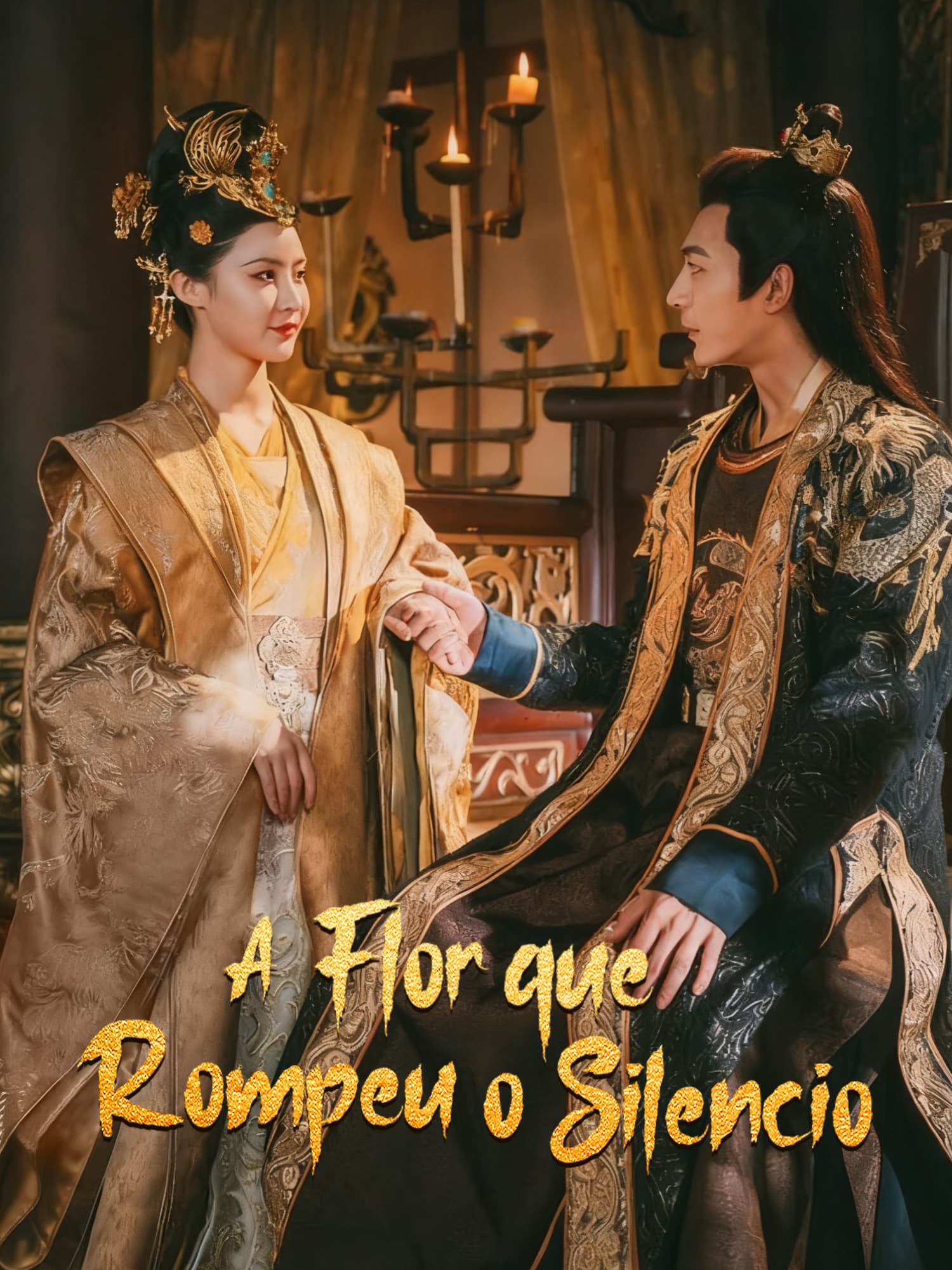Capa e Pôster da Mini Novela A Flor que Rompeu o Silêncio