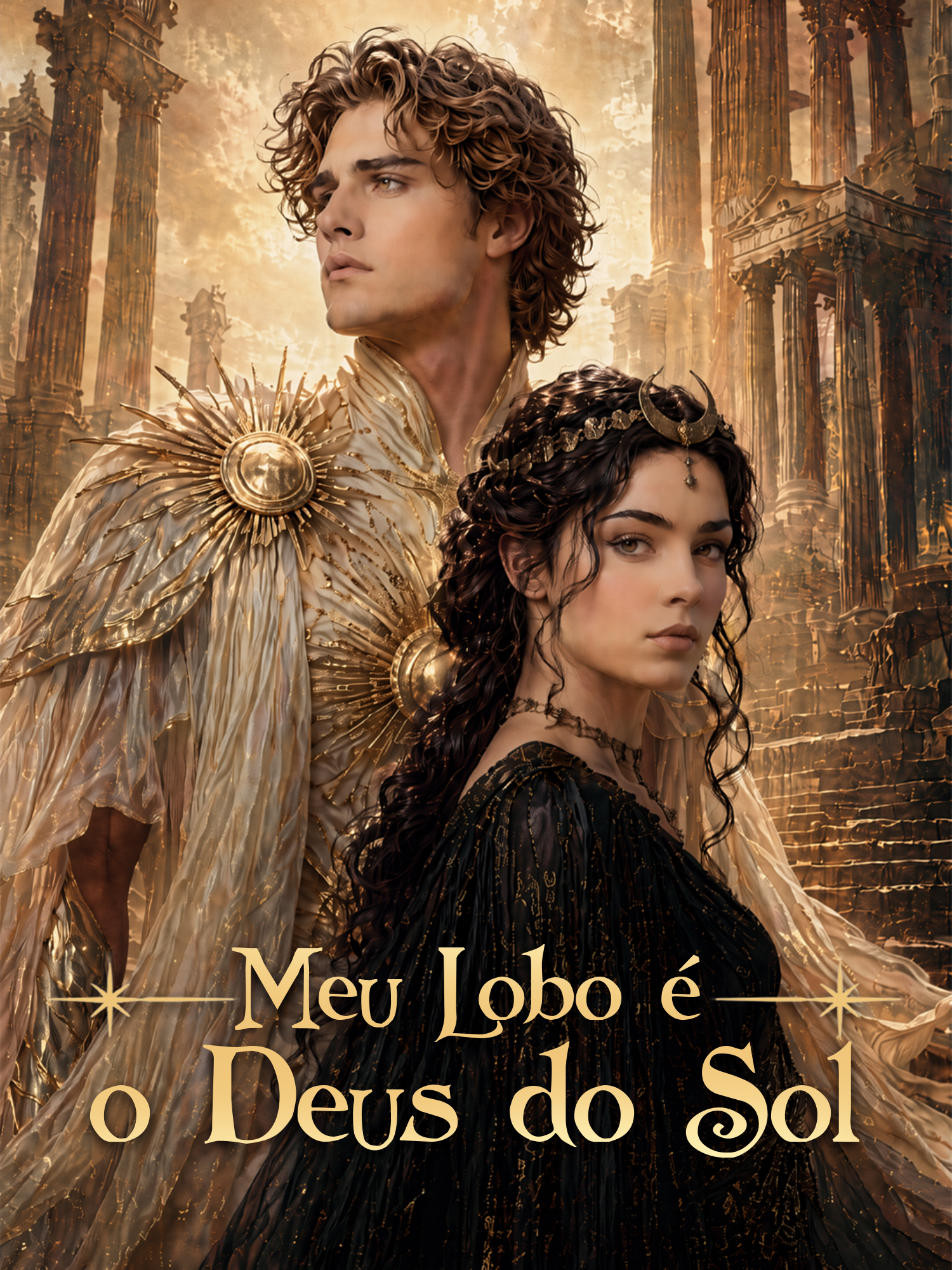 Capa e Pôster da Mini Novela Meu Lobo é o Deus do Sol