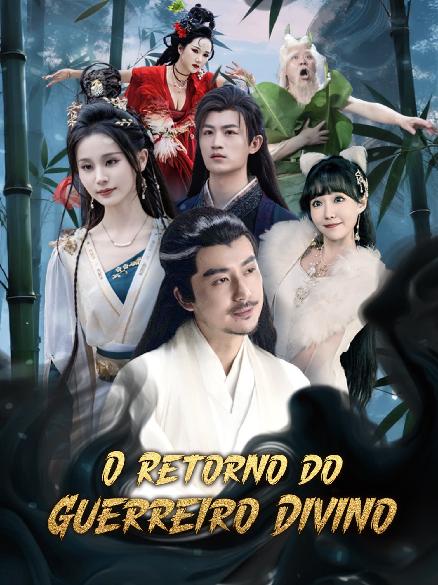 Capa e Pôster da Mini Novela O Retorno do Guerreiro Divino