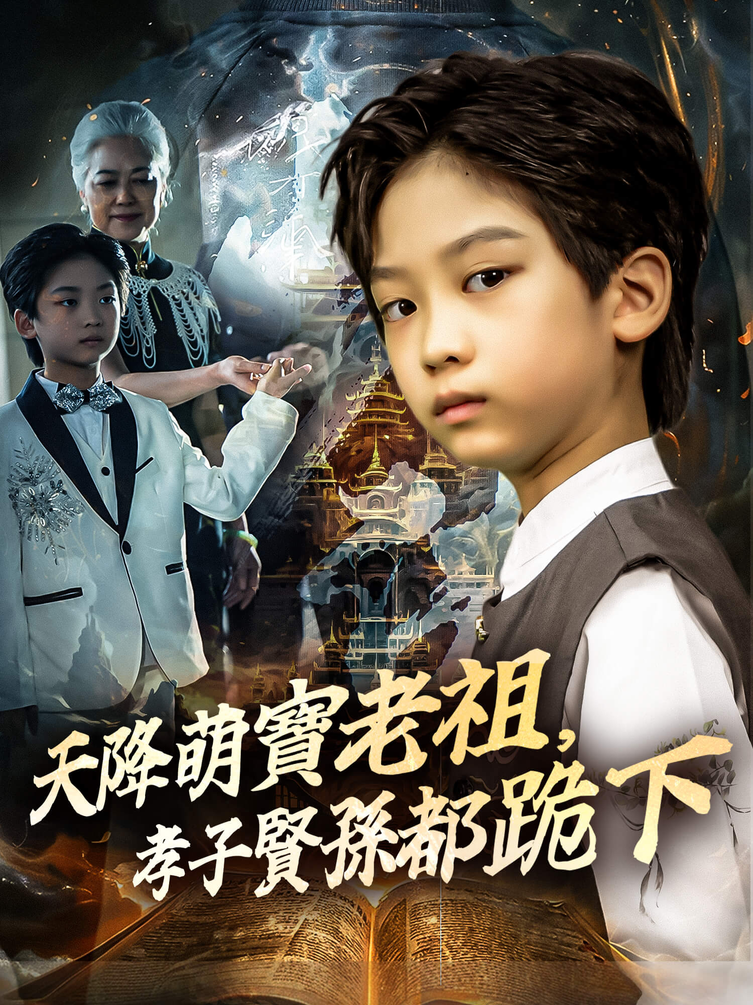 天降萌寶老祖，孝子賢孫都跪下 短劇封面海報 (垂直劇集)