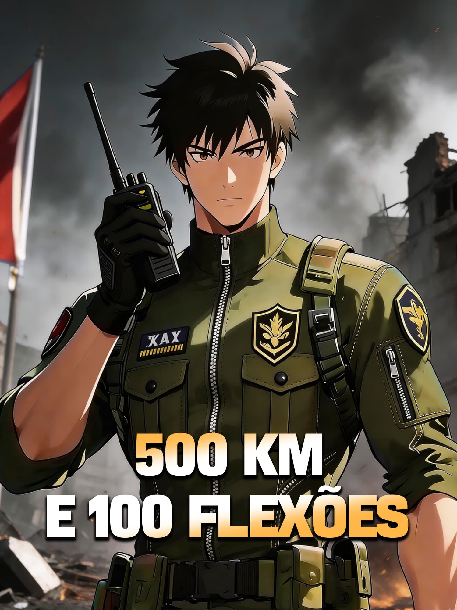 Capa e Pôster da Mini Novela 500 Km e 100 Flexões