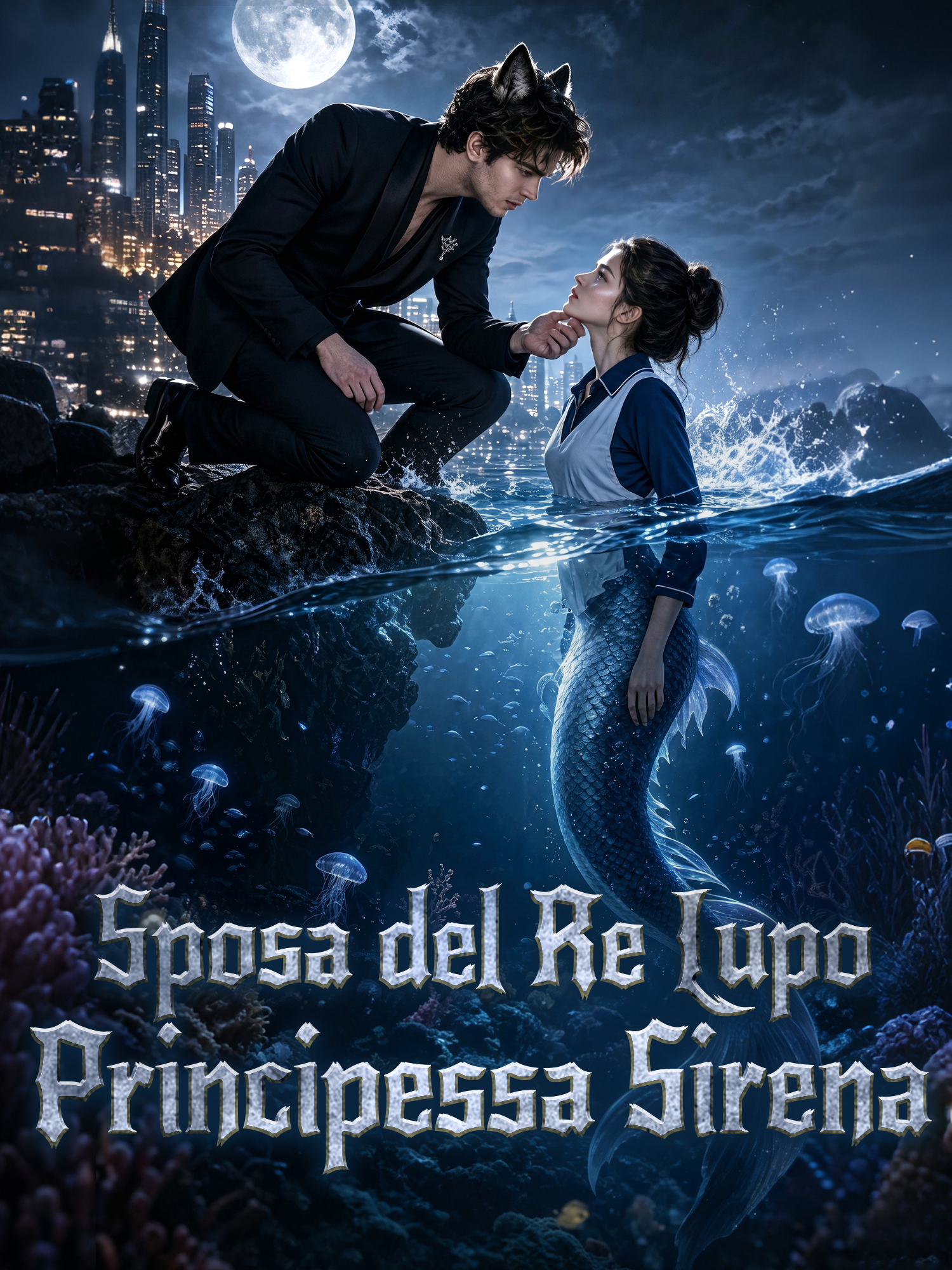 Copertina e Poster della Mini Serie Sposa del Re Lupo Principessa Sirena