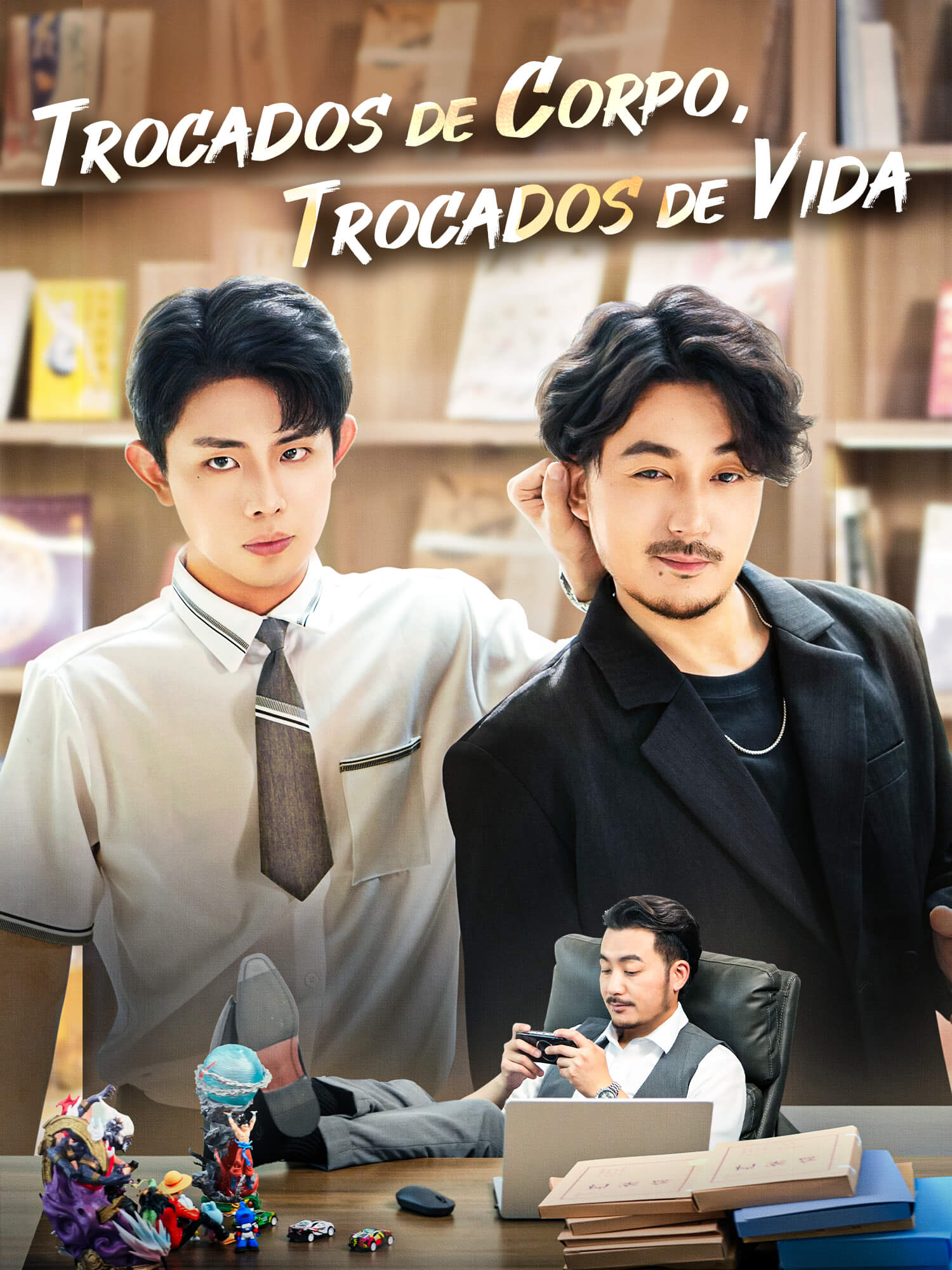 Capa e Pôster da Mini Novela Trocados de Corpo, Trocados de Vida