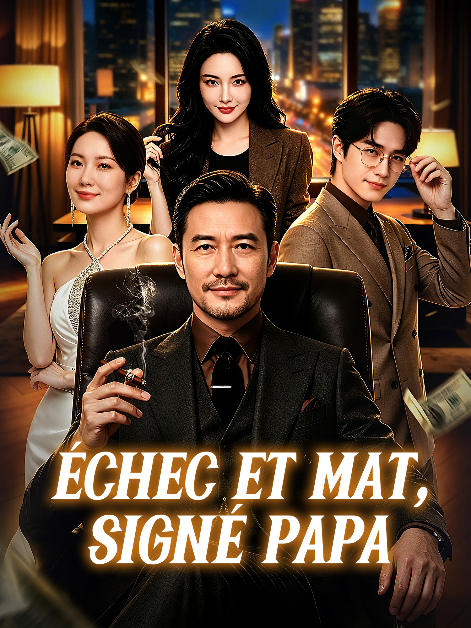 Affiche et Couverture de la Mini-série Échec et Mat, Signé Papa