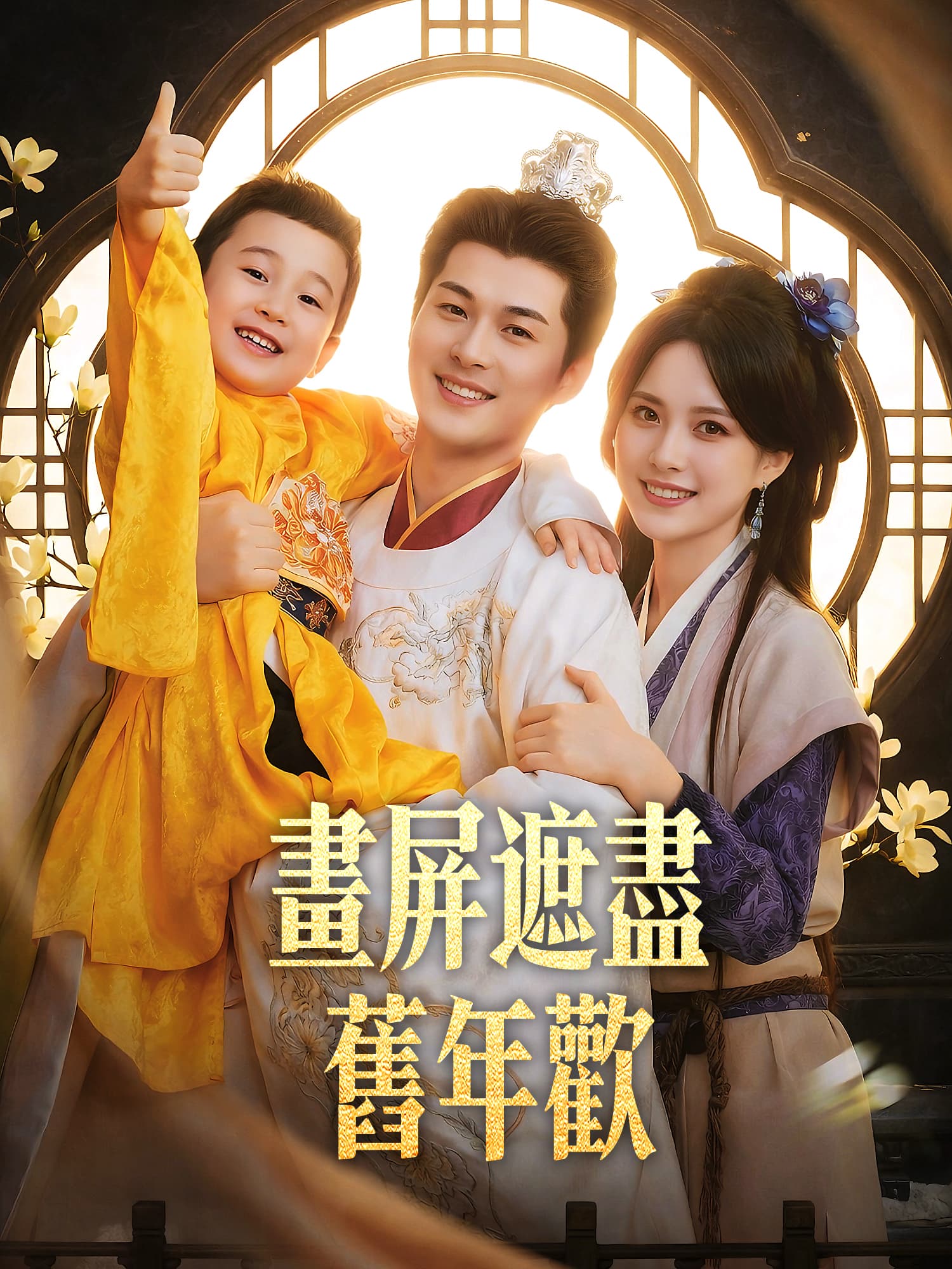 畫屏遮盡舊年歡