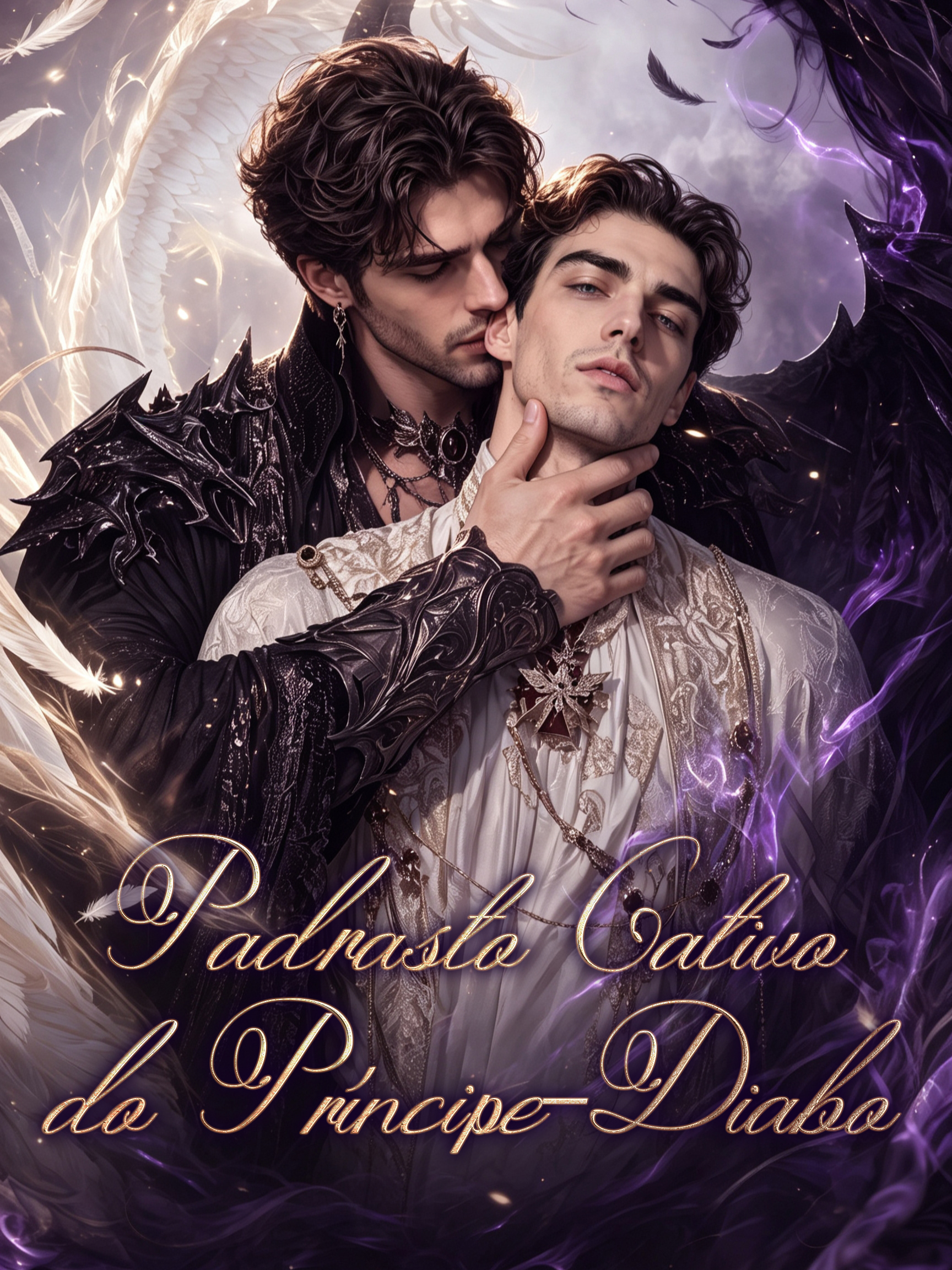 Capa e Pôster da Mini Novela Padrasto Cativo do Príncipe-Diabo