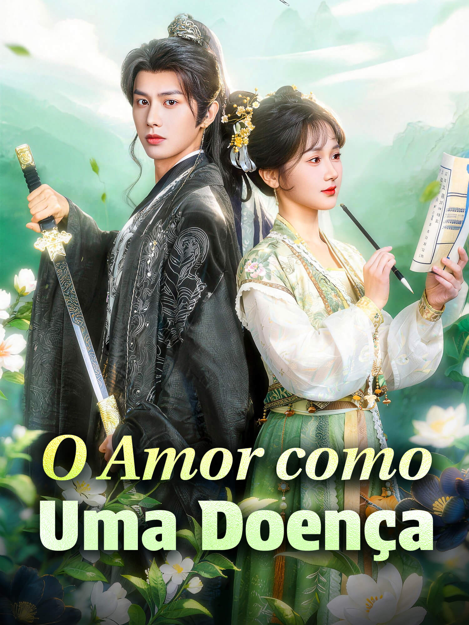Capa e Pôster da Mini Novela O Amor como Uma Doença