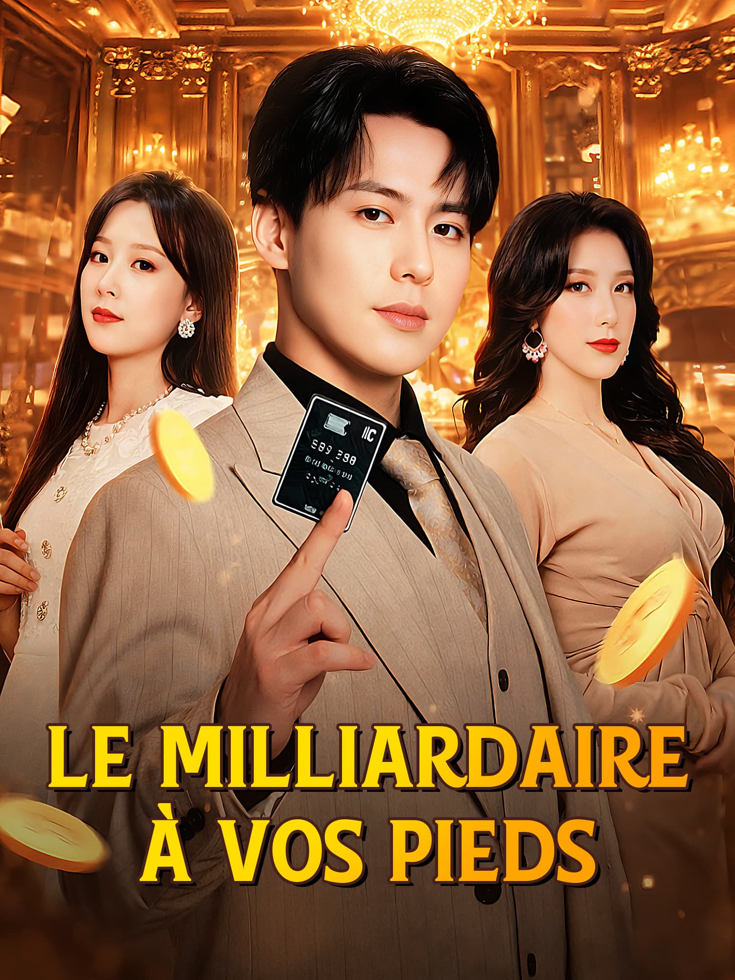 Affiche et Couverture de la Mini-série Le Milliardaire à vos pieds