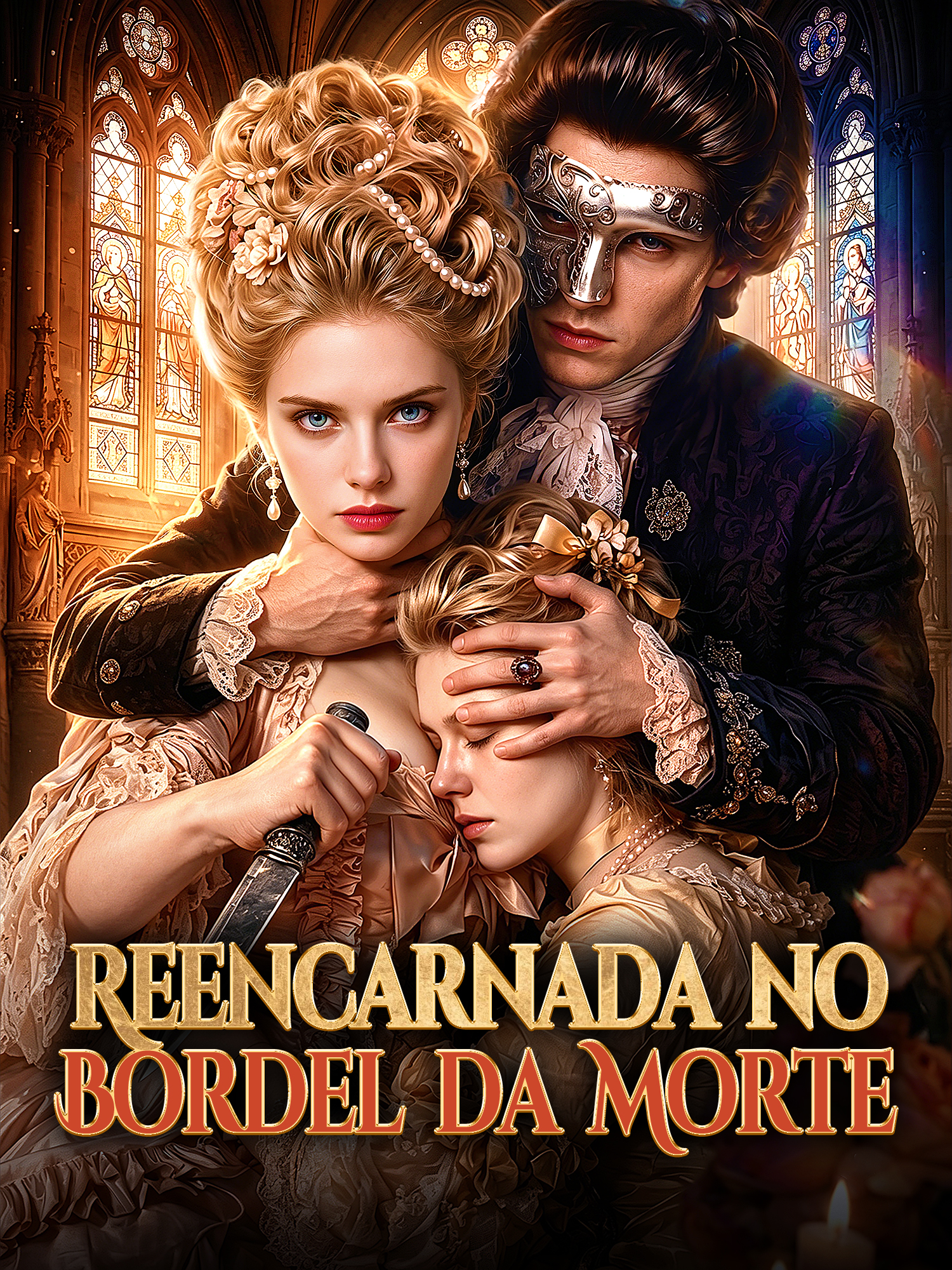 Capa e Pôster da Mini Novela Reencarnada no Bordel da Morte
