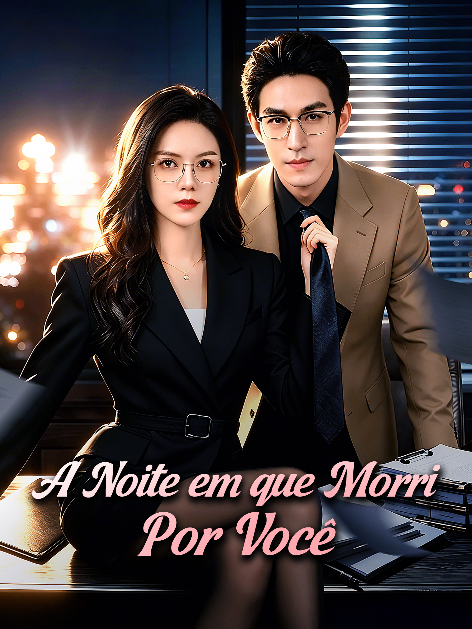 Capa e Pôster da Mini Novela A Noite em que Morri por Você