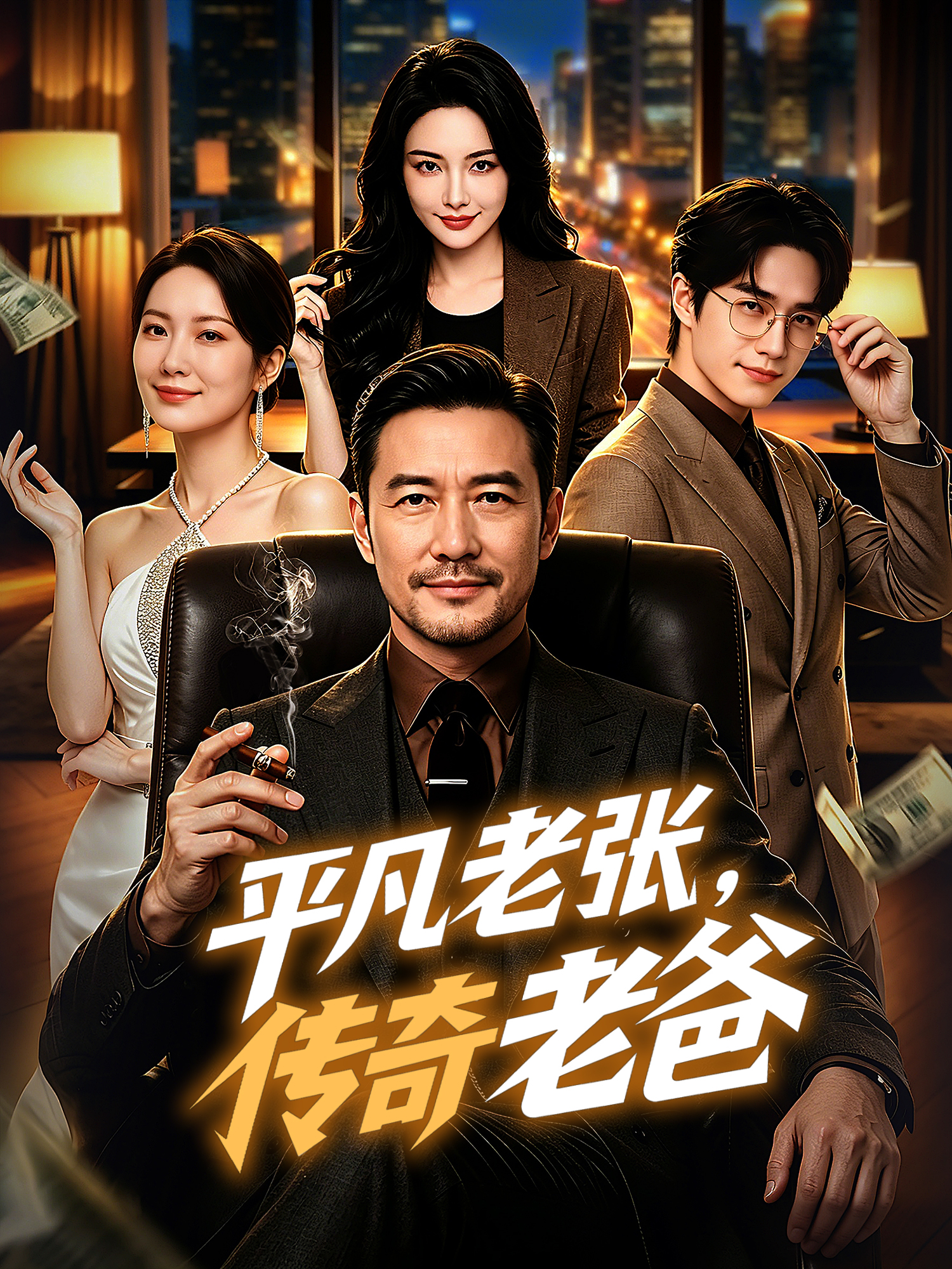 平凡老张，传奇老爸 短剧封面海报 (垂直剧集)