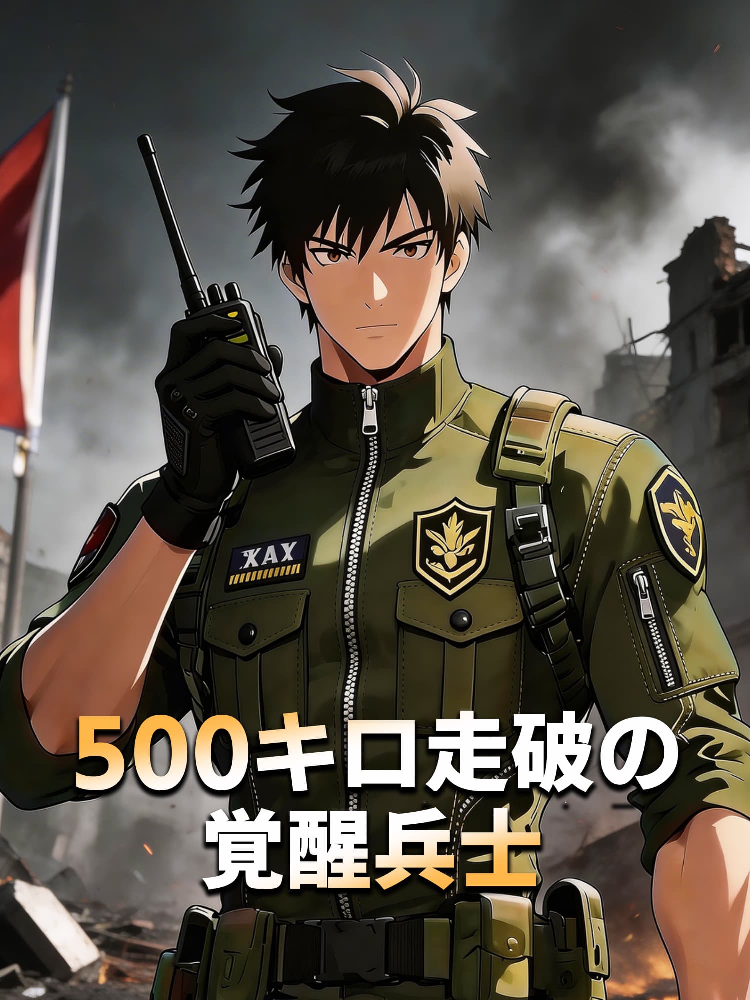 500キロ走破の覚醒兵士 ショートドラマのカバー・ポスター