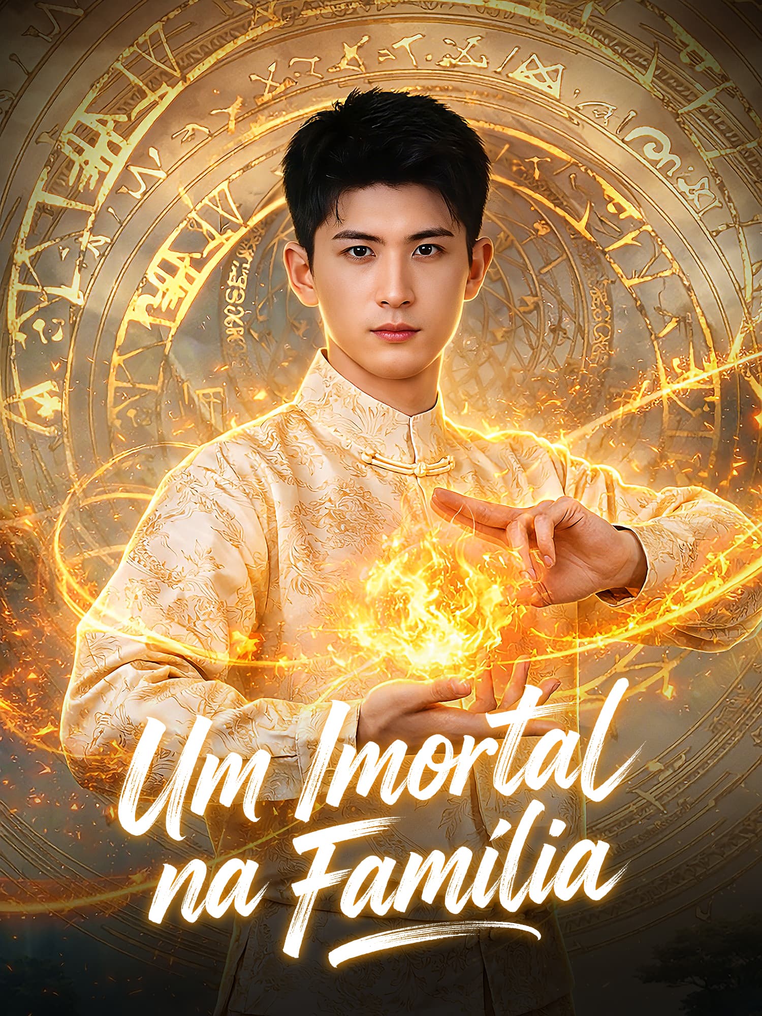 Capa e Pôster da Mini Novela Um Imortal na Família