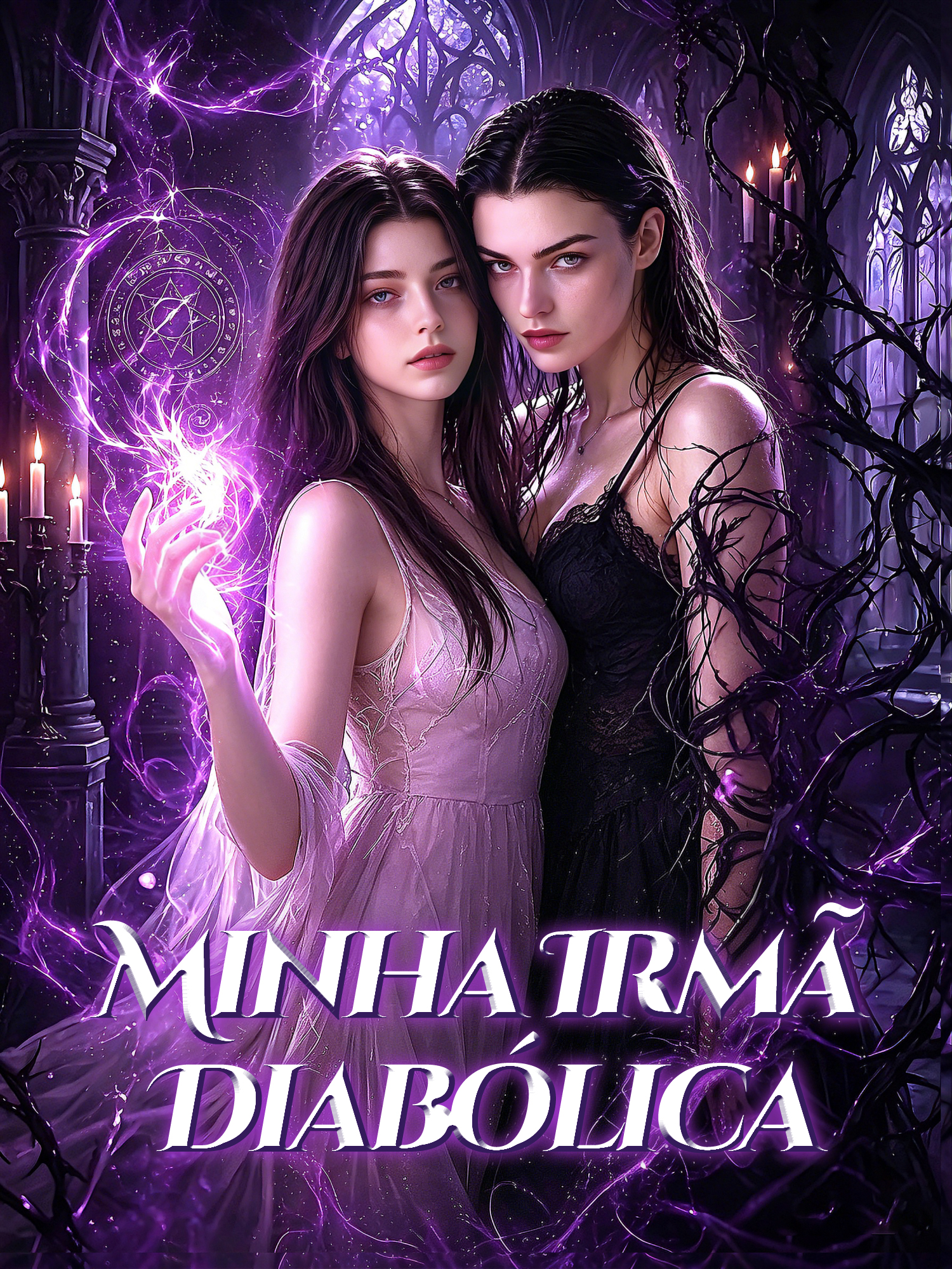 Capa e Pôster da Mini Novela Minha Irmã Diabólica