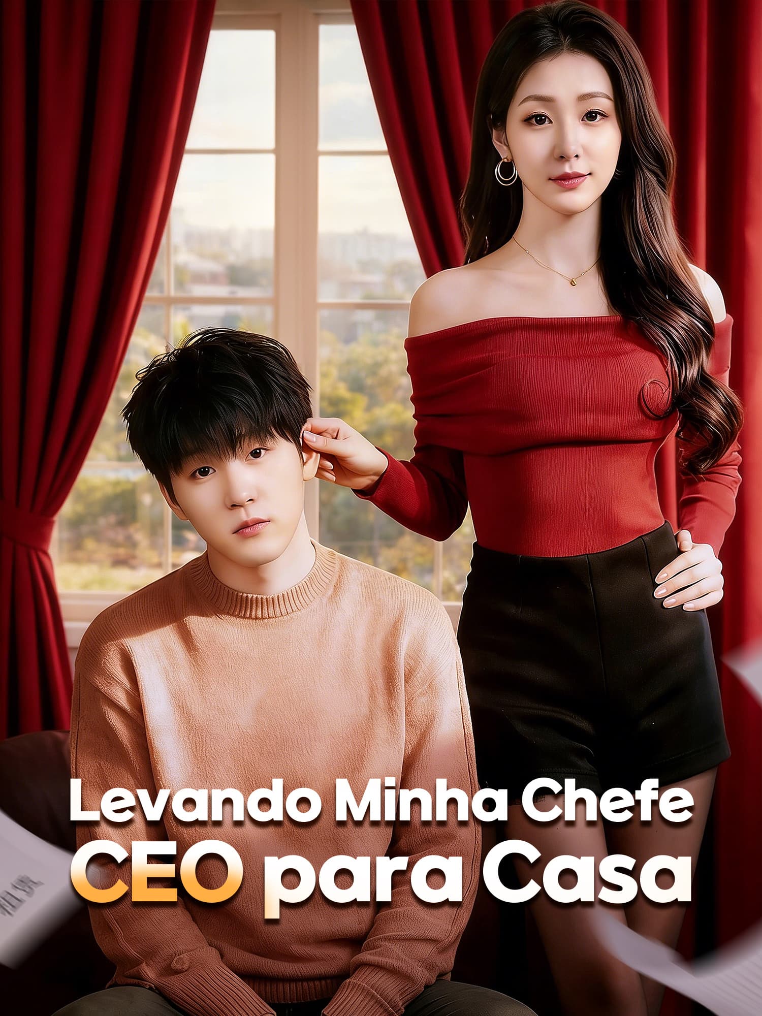 Capa e Pôster da Mini Novela Levando Minha Chefe CEO para Casa