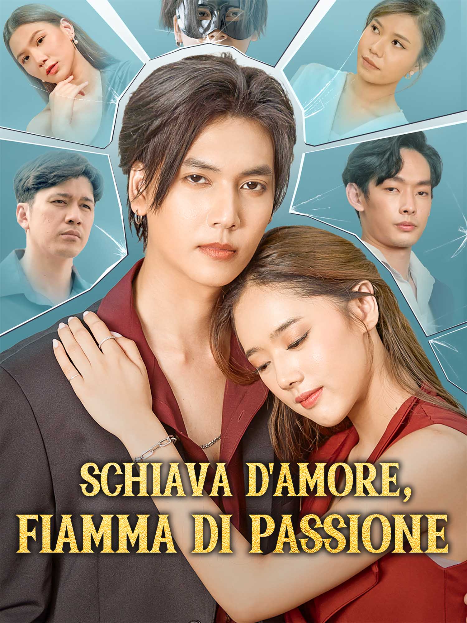 Copertina e Poster della Mini Serie Schiava d'amore, fiamma di passione