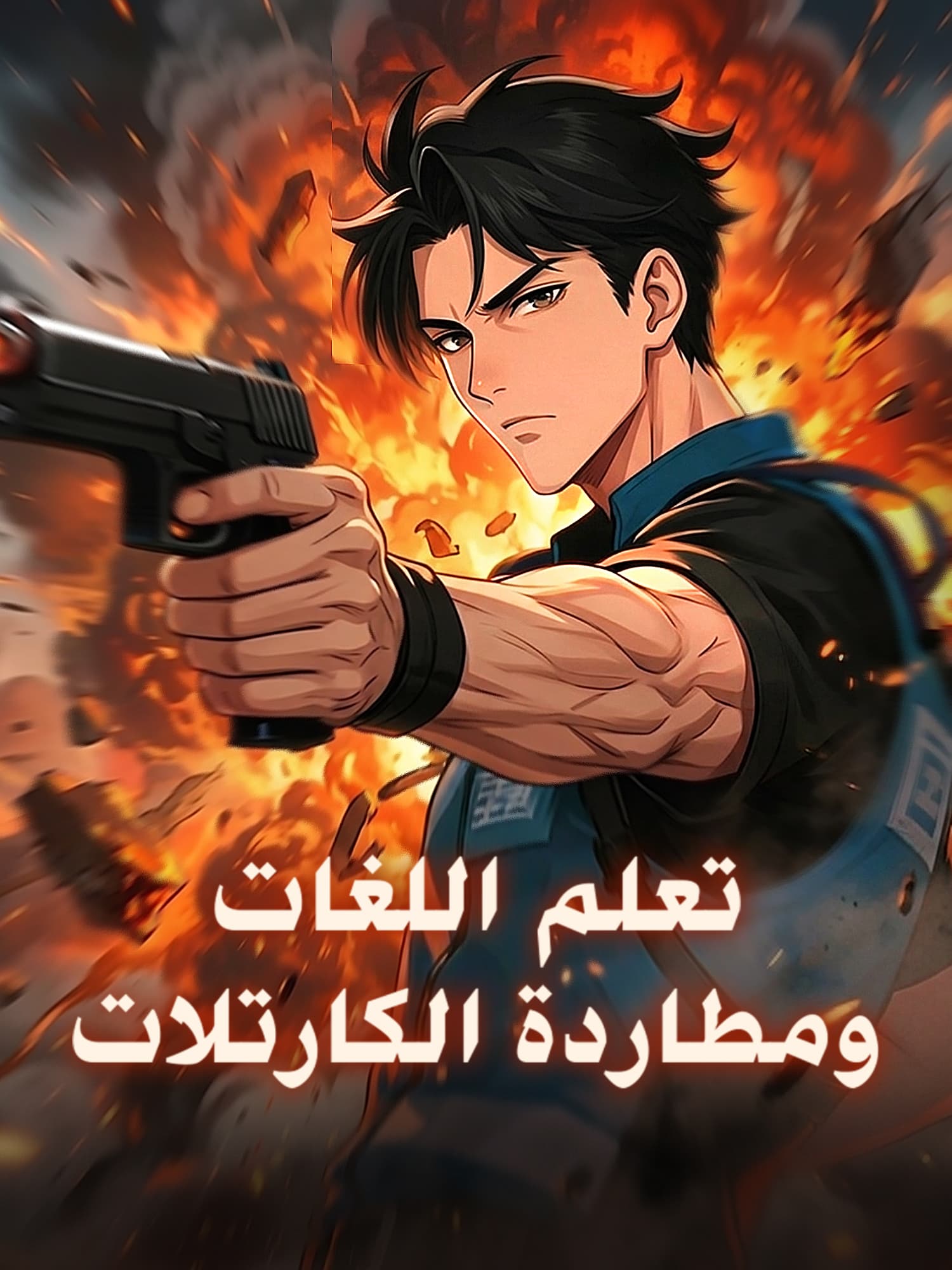 غلاف وملصق مسلسل تعلم اللغات ومطاردة الكارتلات القصير
