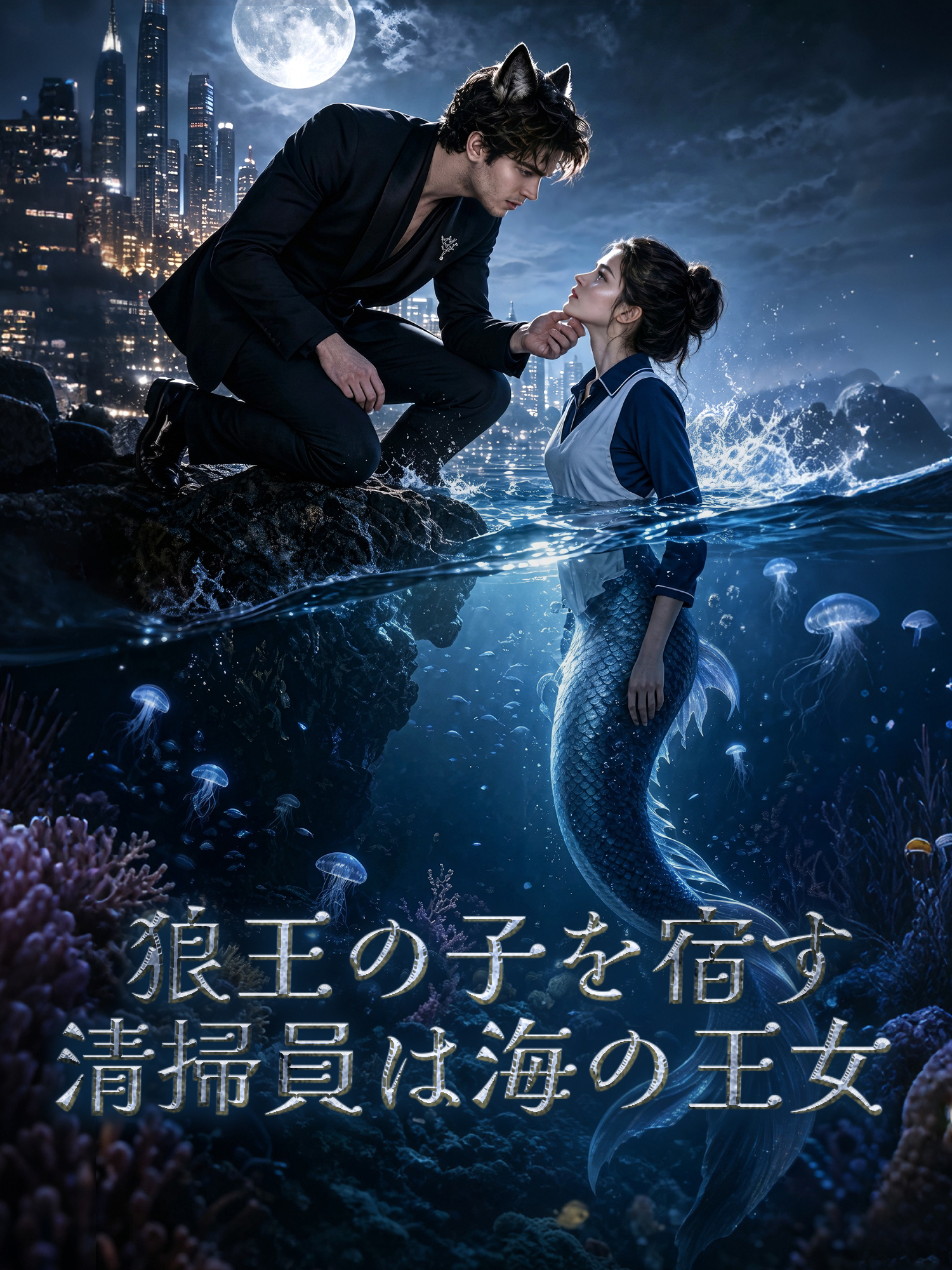 狼王の子を宿す清掃員は海の王女 ショートドラマのポスター (縦型作品)
