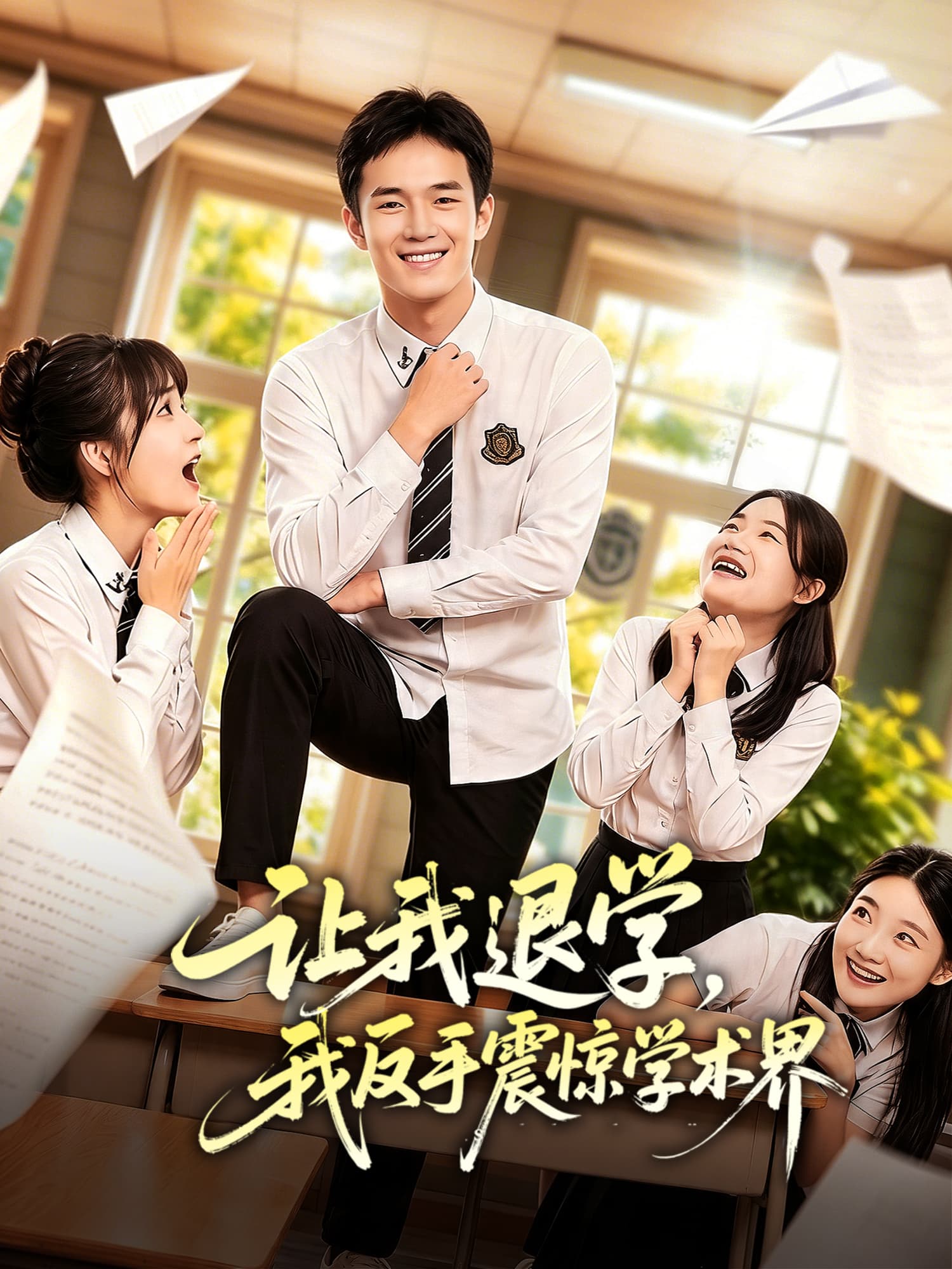 让我退学，我反手震惊学术界 短剧封面海报 (垂直剧集)