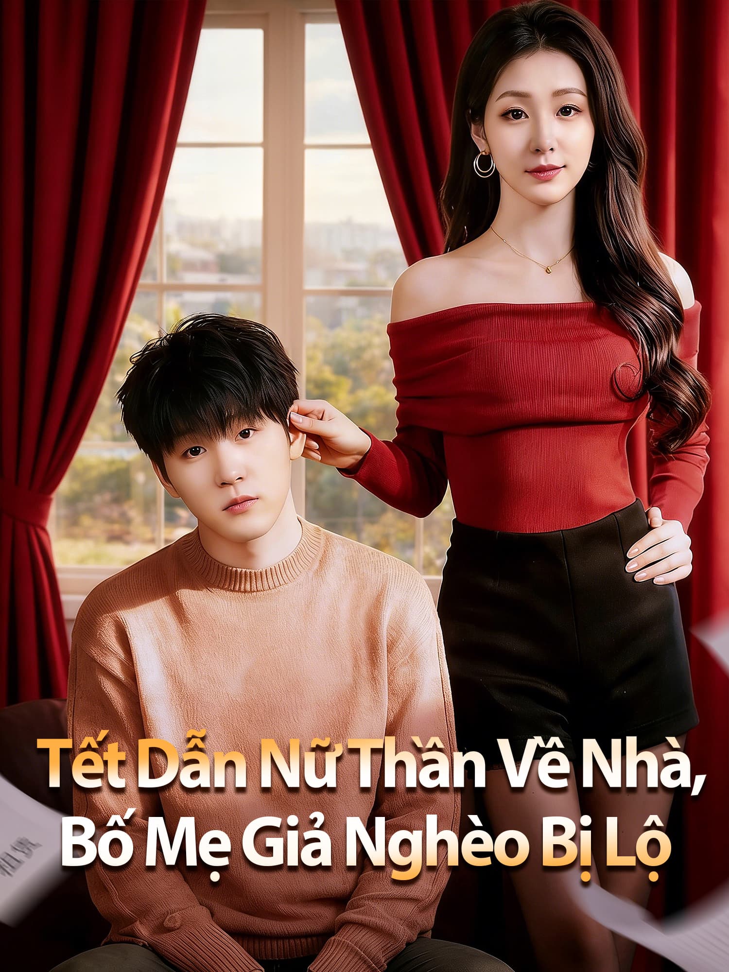 Ảnh bìa và Poster phim ngắn Tết Dẫn Nữ Thần Về Nhà, Bố Mẹ Giả Nghèo Bị Lộ