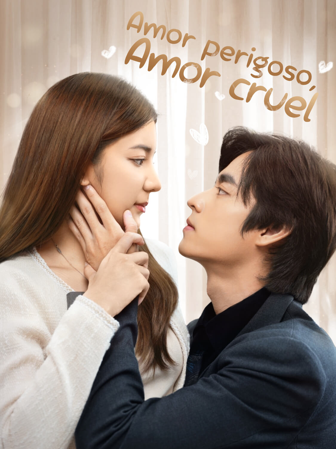 Capa e Pôster da Mini Novela Amor perigoso, Amor cruel