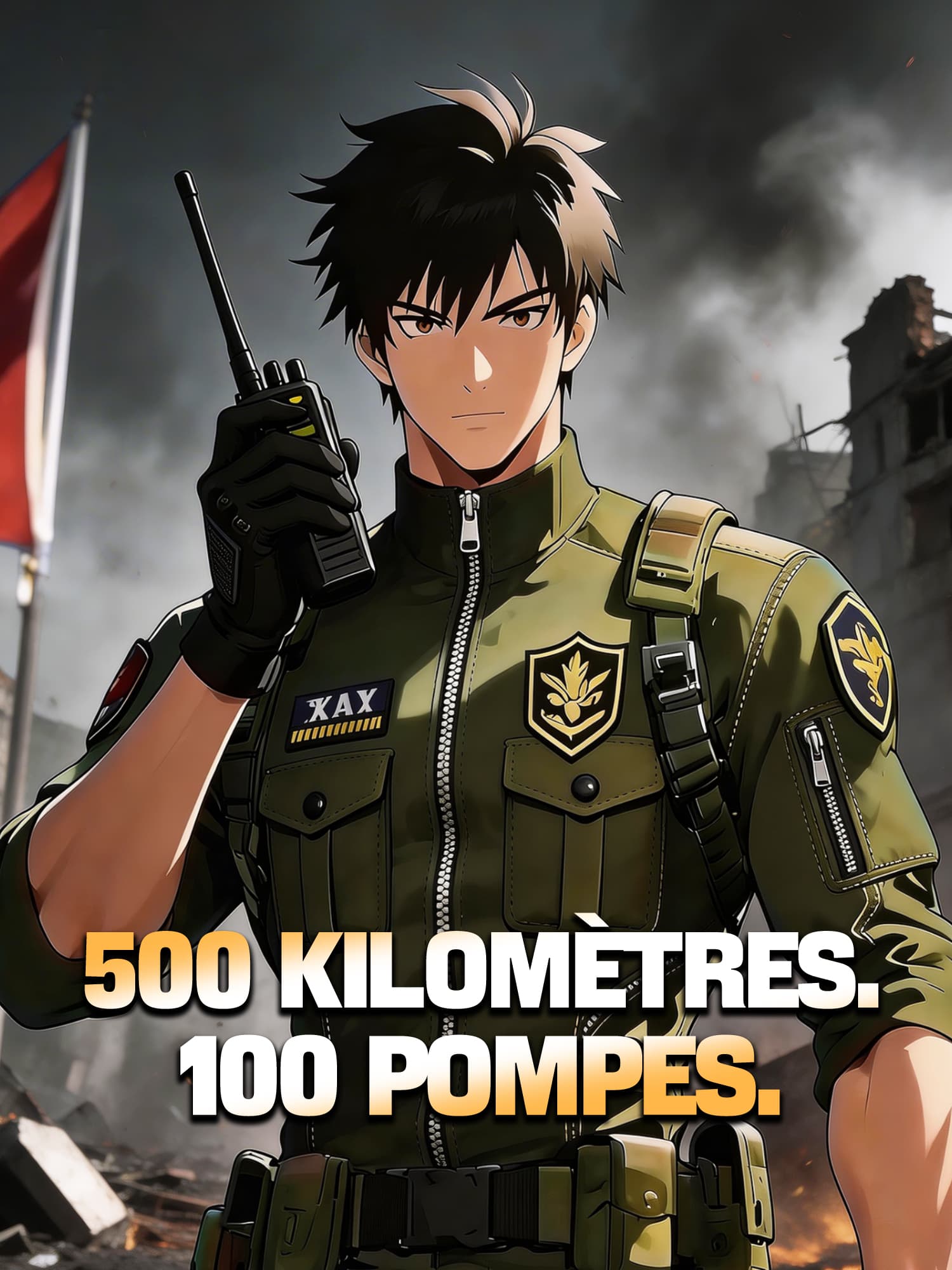 Affiche et Couverture de la Mini-série 500 Kilomètres. 100 Pompes.