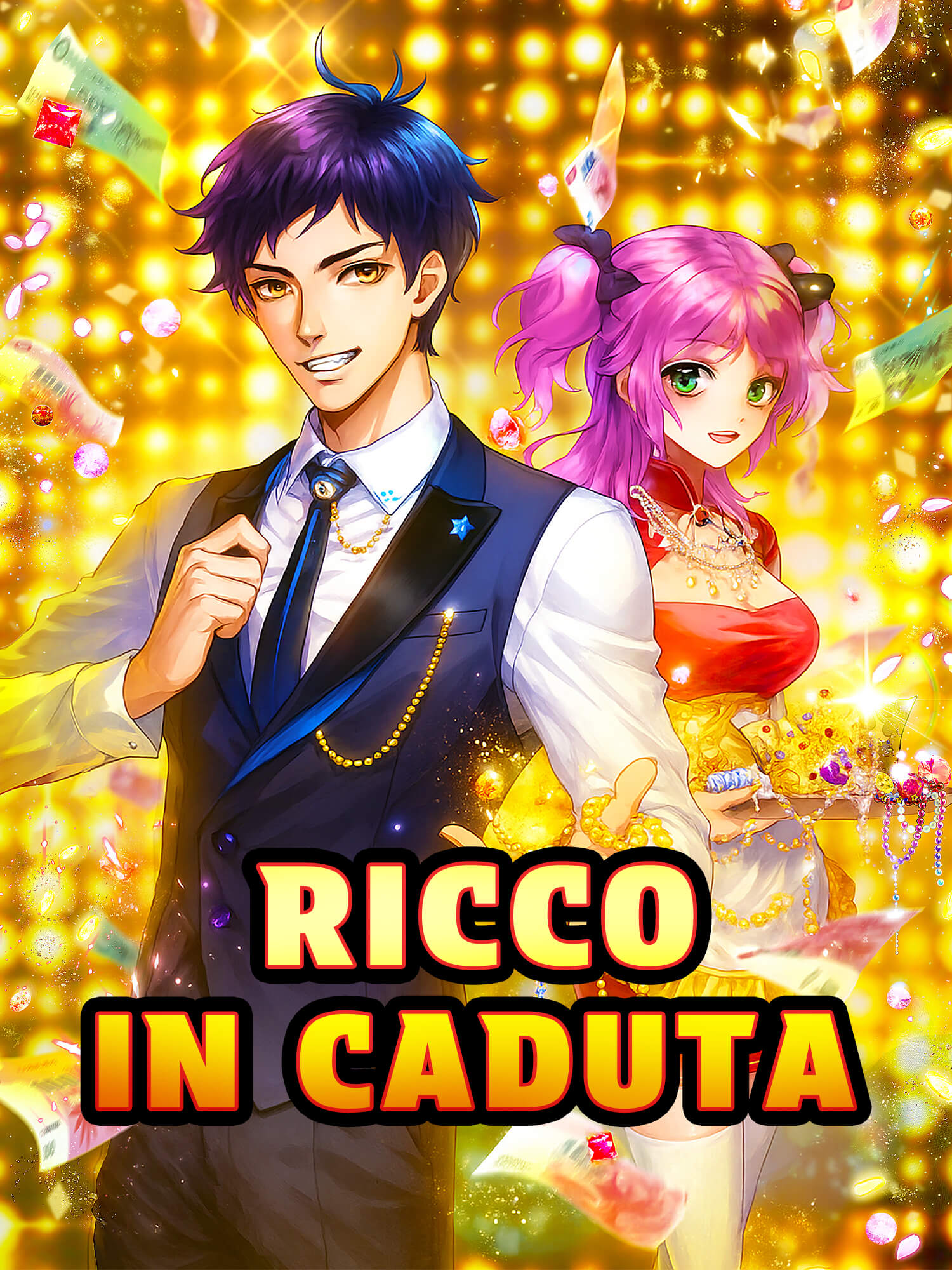 Copertina e Poster della Mini Serie Ricco in Caduta