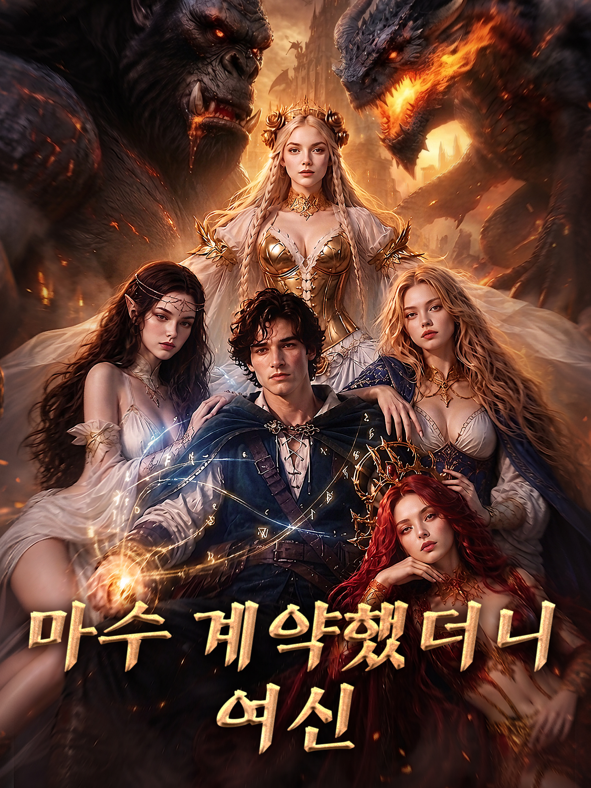 마수 계약했더니 여신 숏드라마 커버 및 포스터