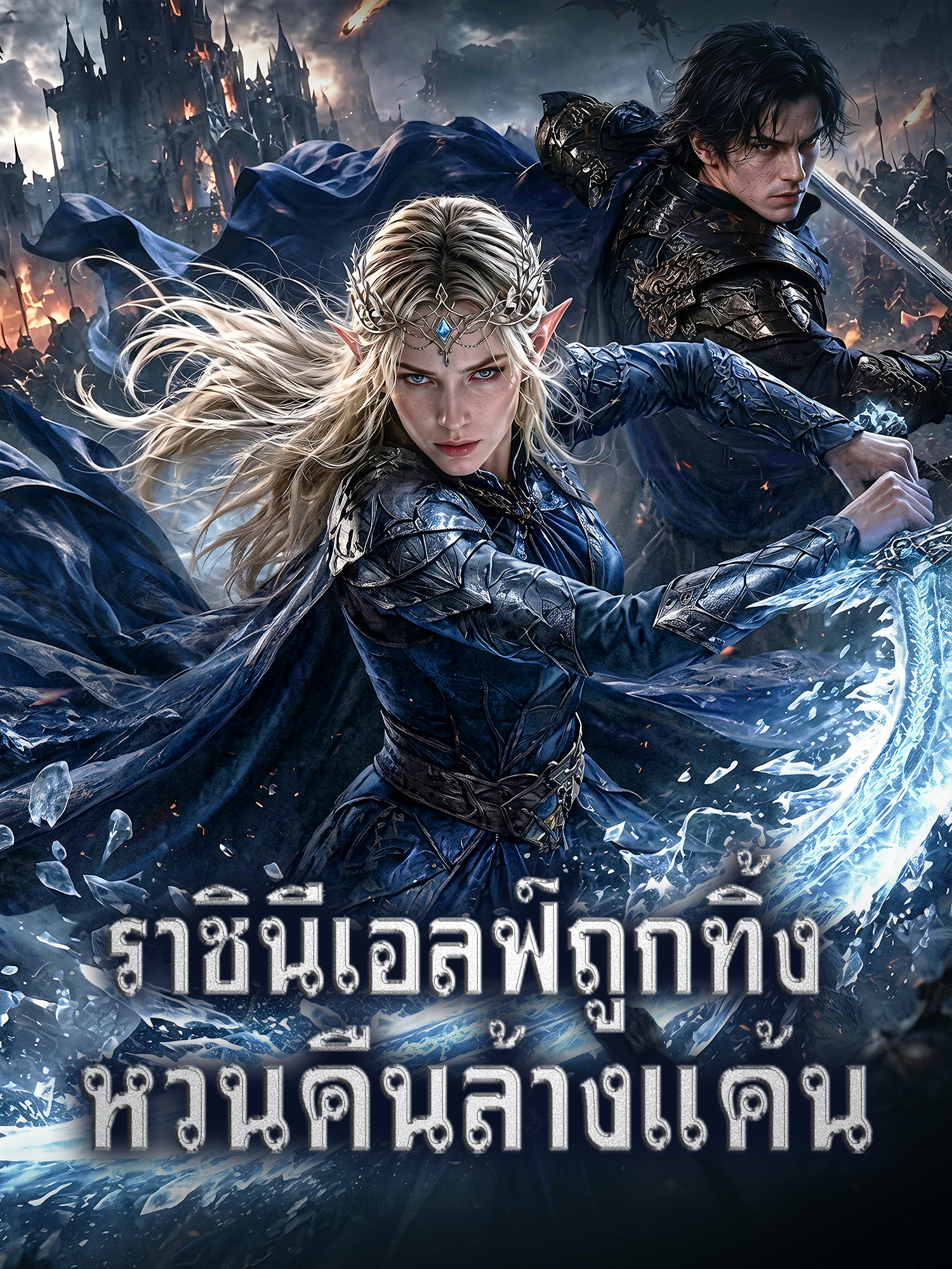 หน้าปกละครสั้น ราชินีเอลฟ์ถูกทิ้ง หวนคืนล้างแค้น (ละครสั้นแนวตั้ง)