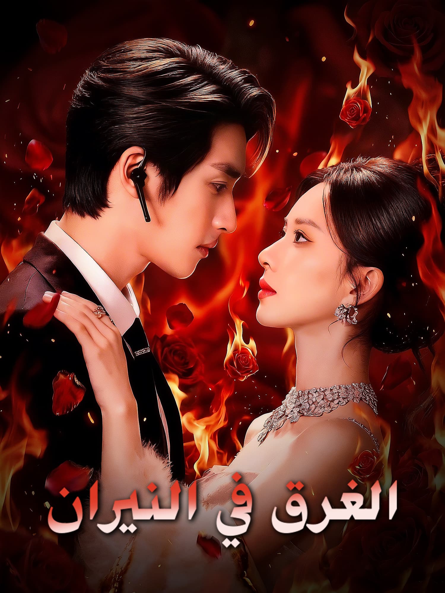 غلاف وملصق مسلسل الغرق في النيران القصير