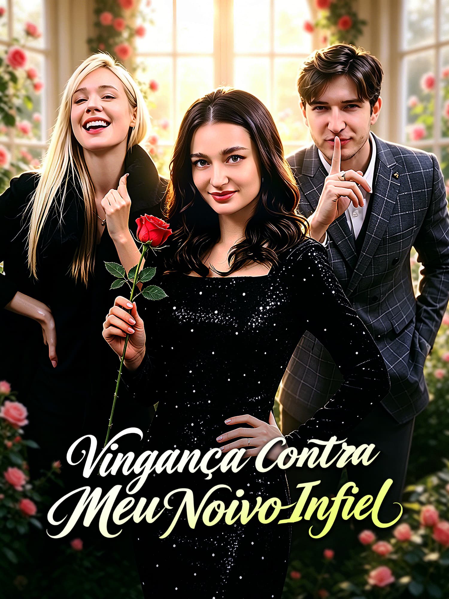Capa e Pôster da Mini Novela Vingança Contra Meu Noivo Infiel
